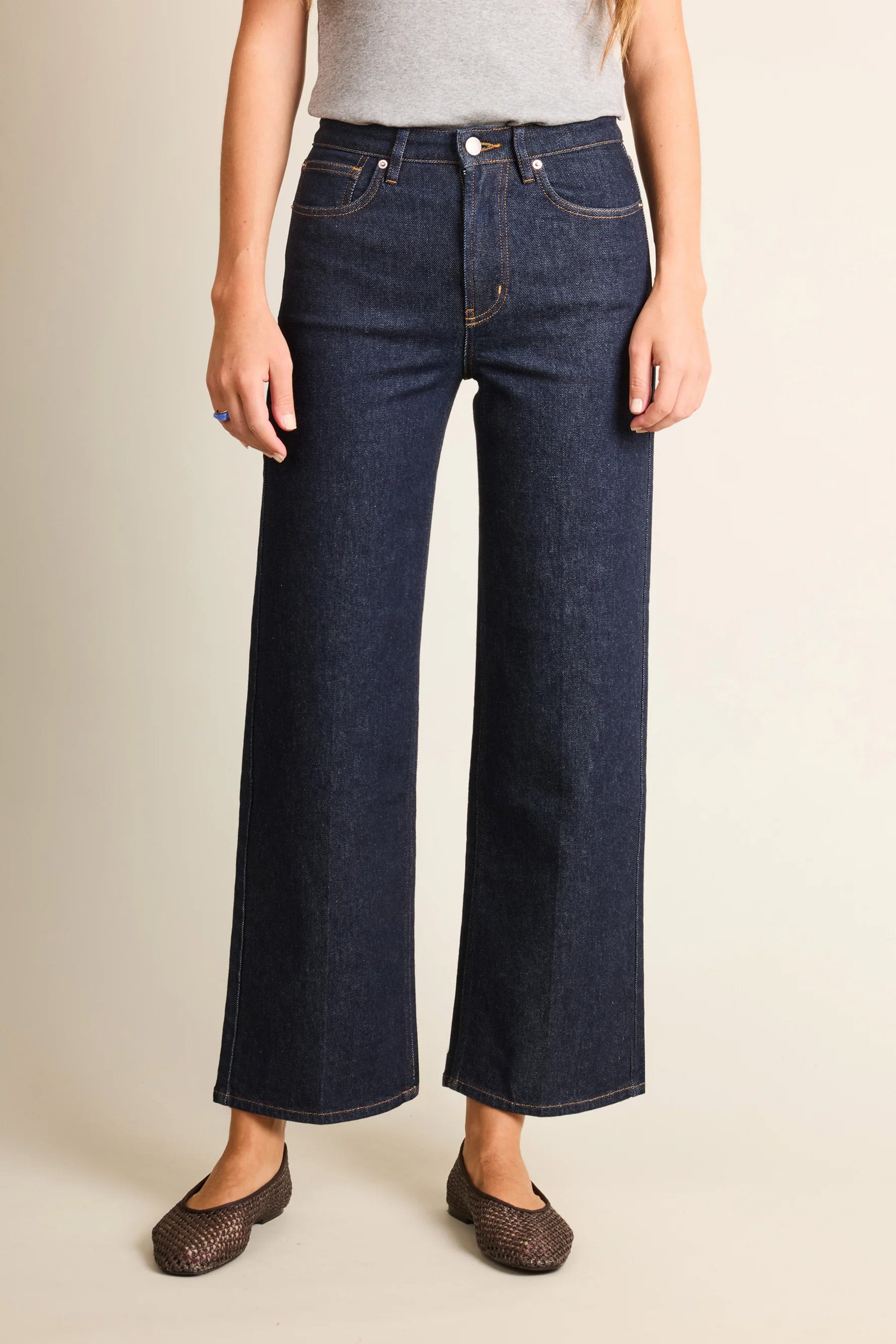 Jean flare bleu