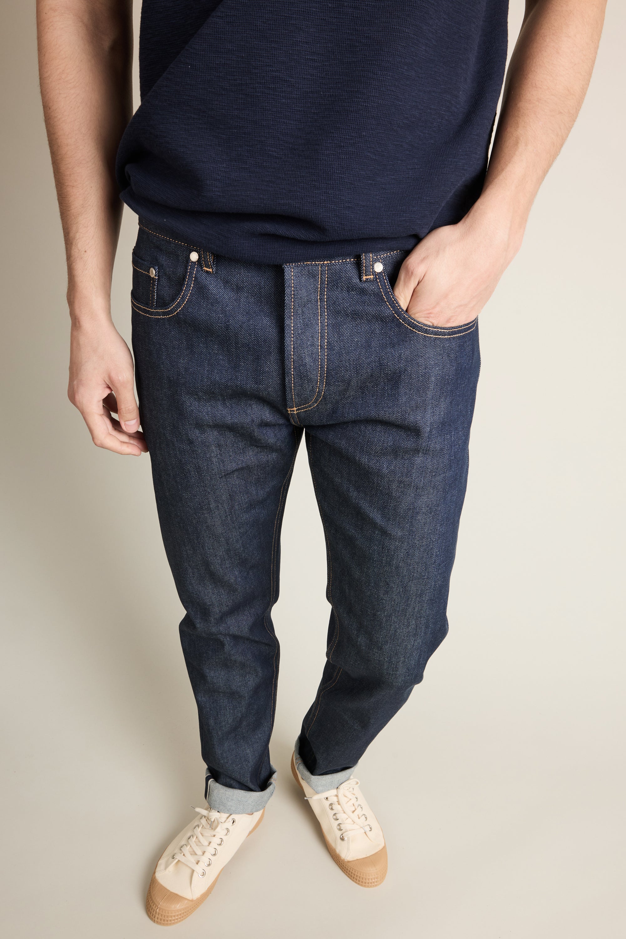 Jean selvedge bleu