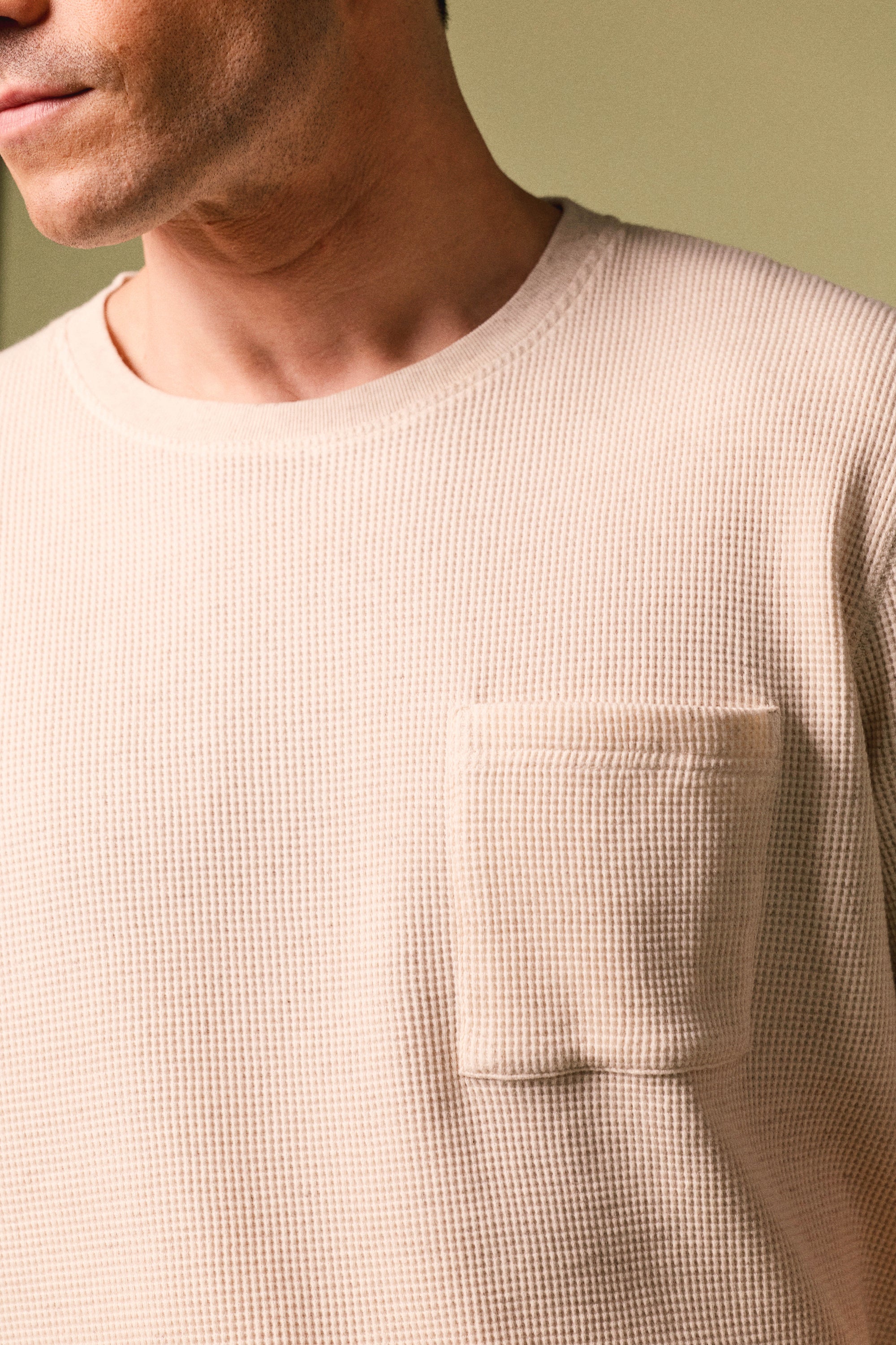 Ecru waffle t-shirt