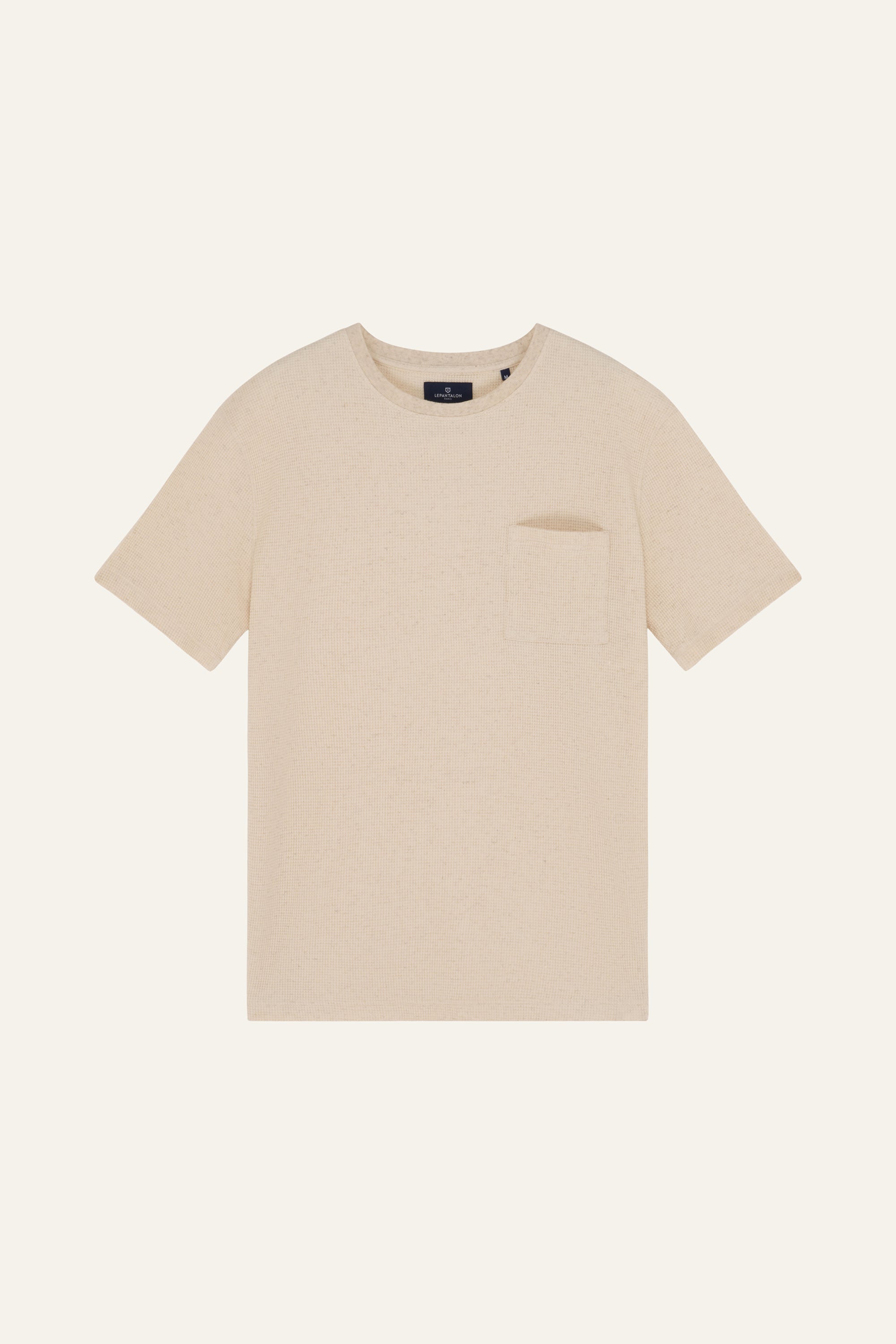 Ecru waffle t-shirt