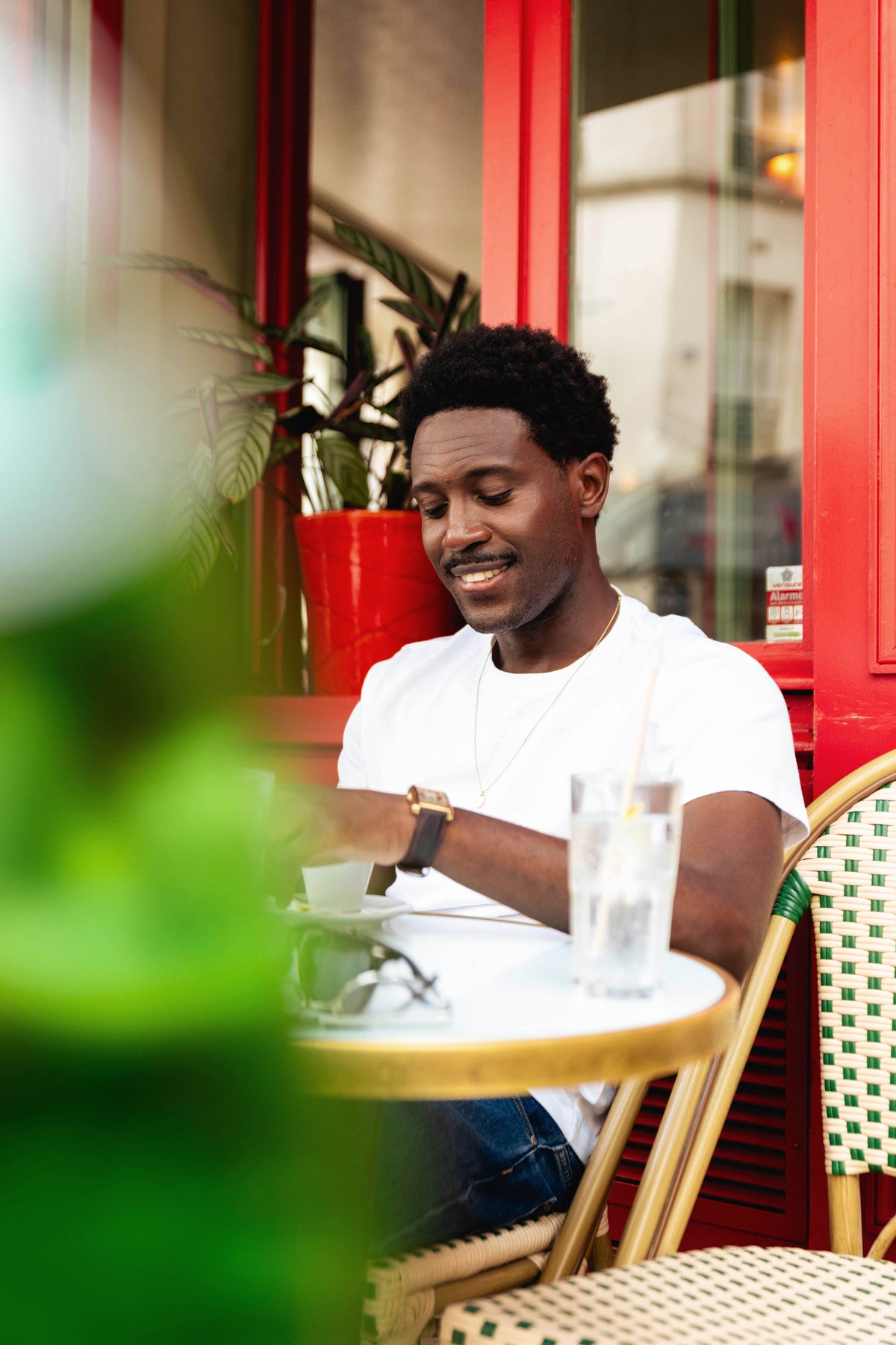 Tee-shirt coton-lin blanc