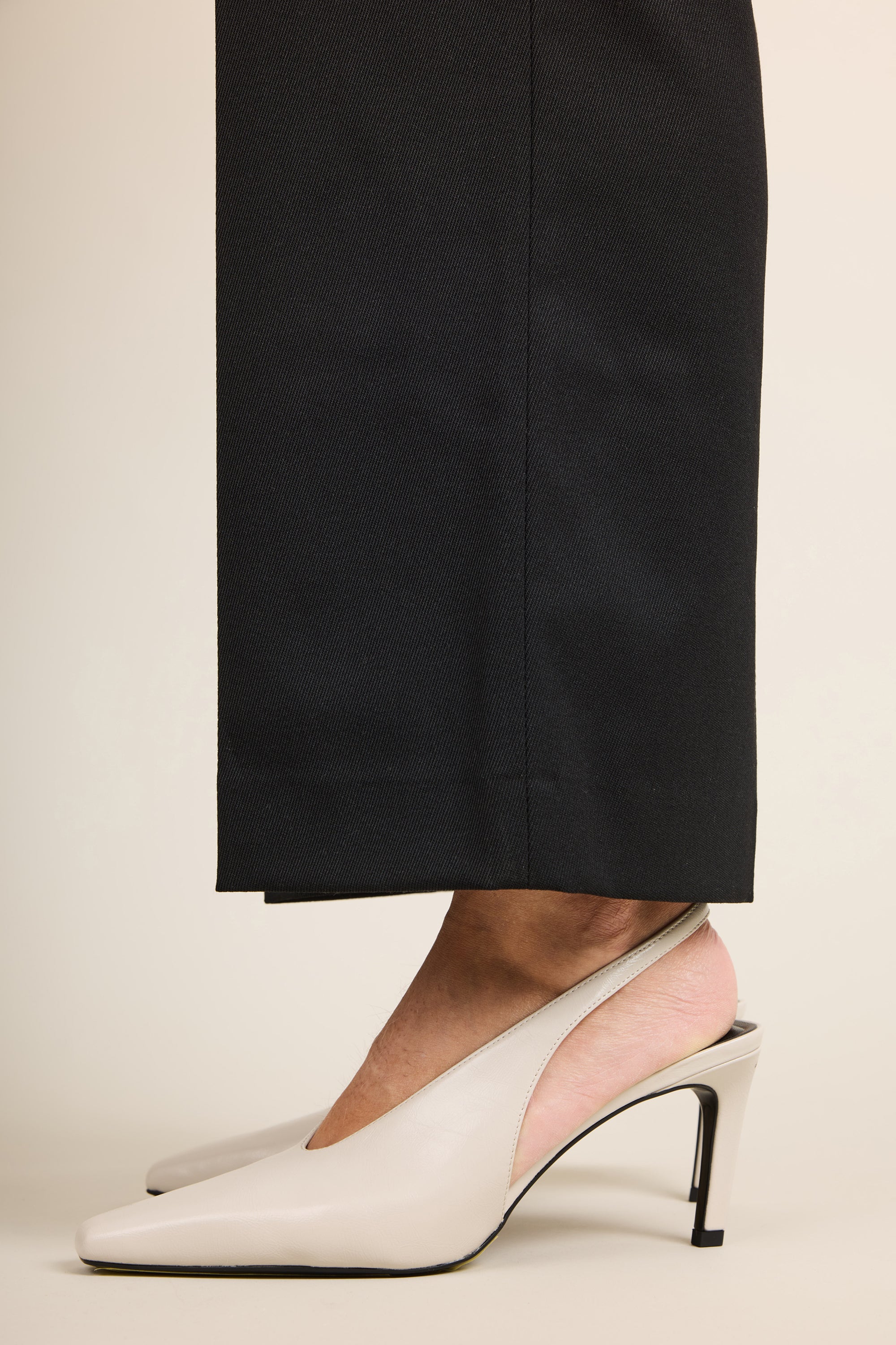 Black flare trousers