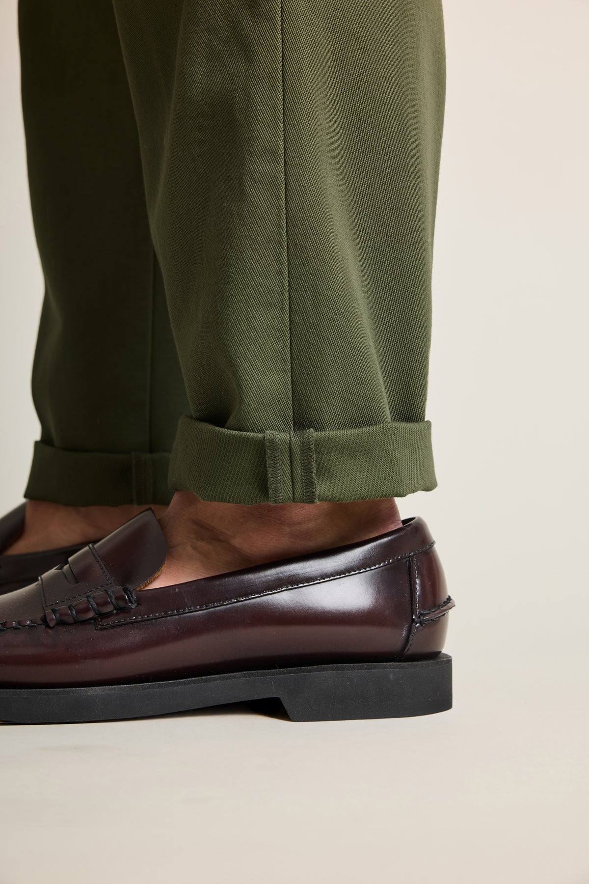 Calvary double pleat chinos Khaki