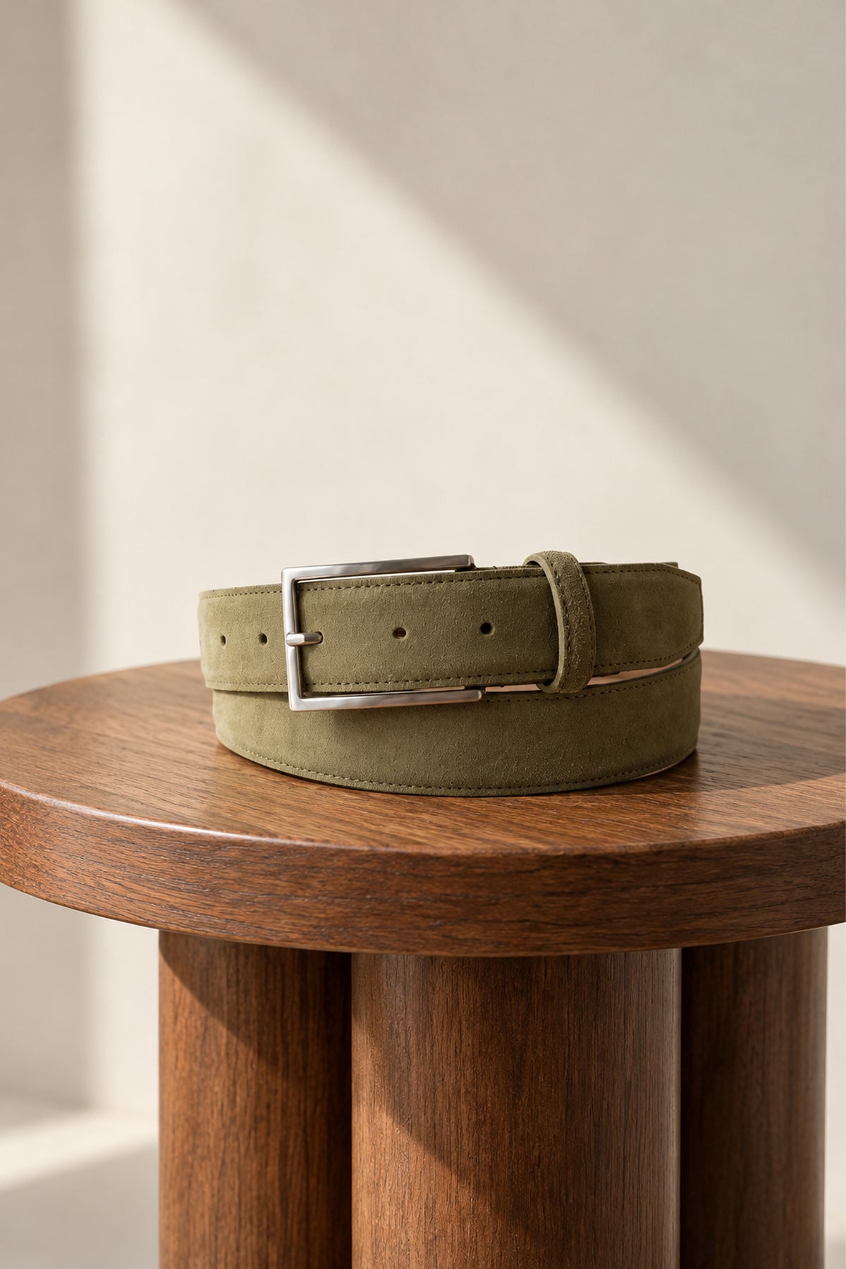 Ceinture en suède vert olive