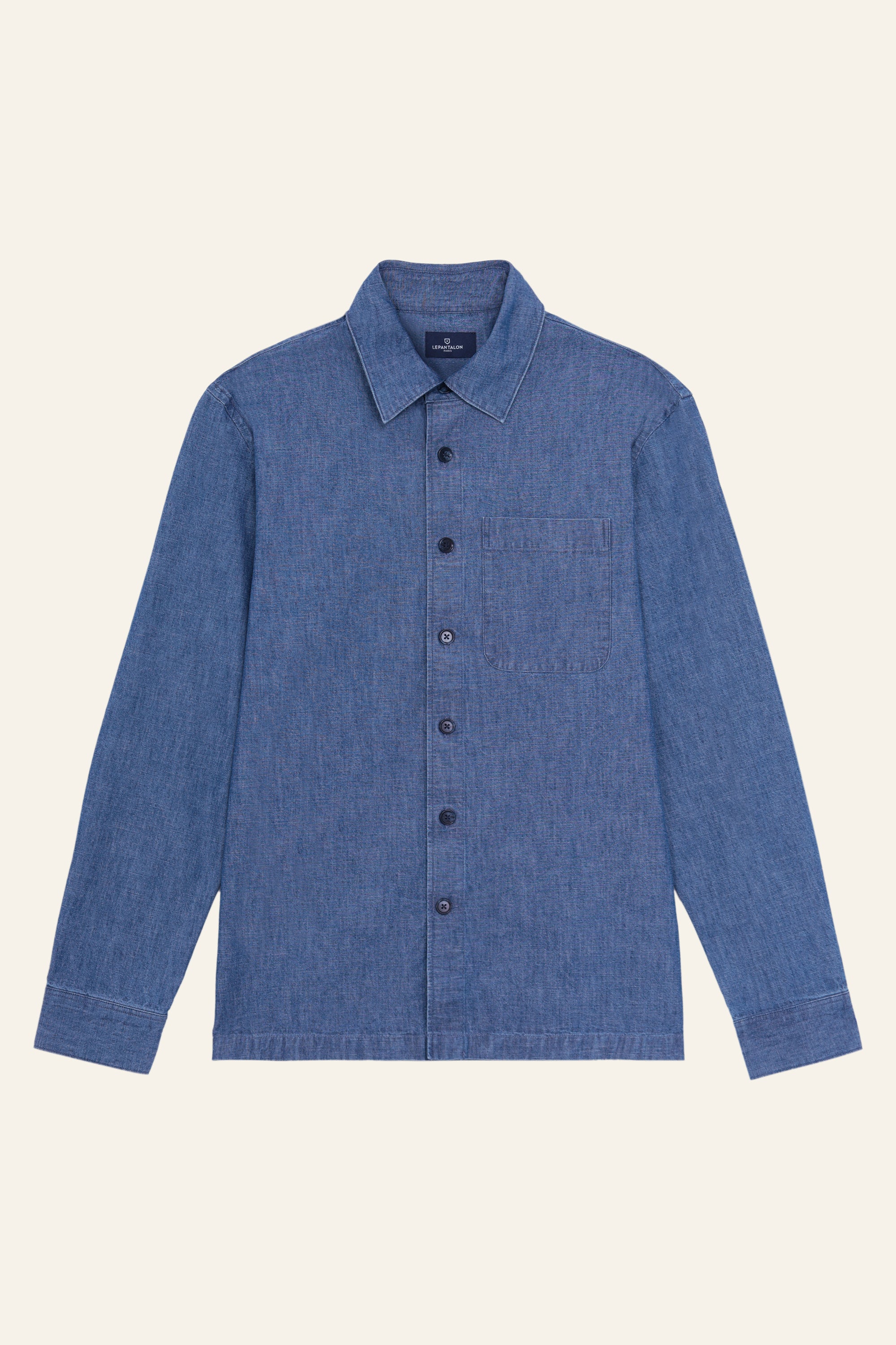 Workjacket in blue chambray