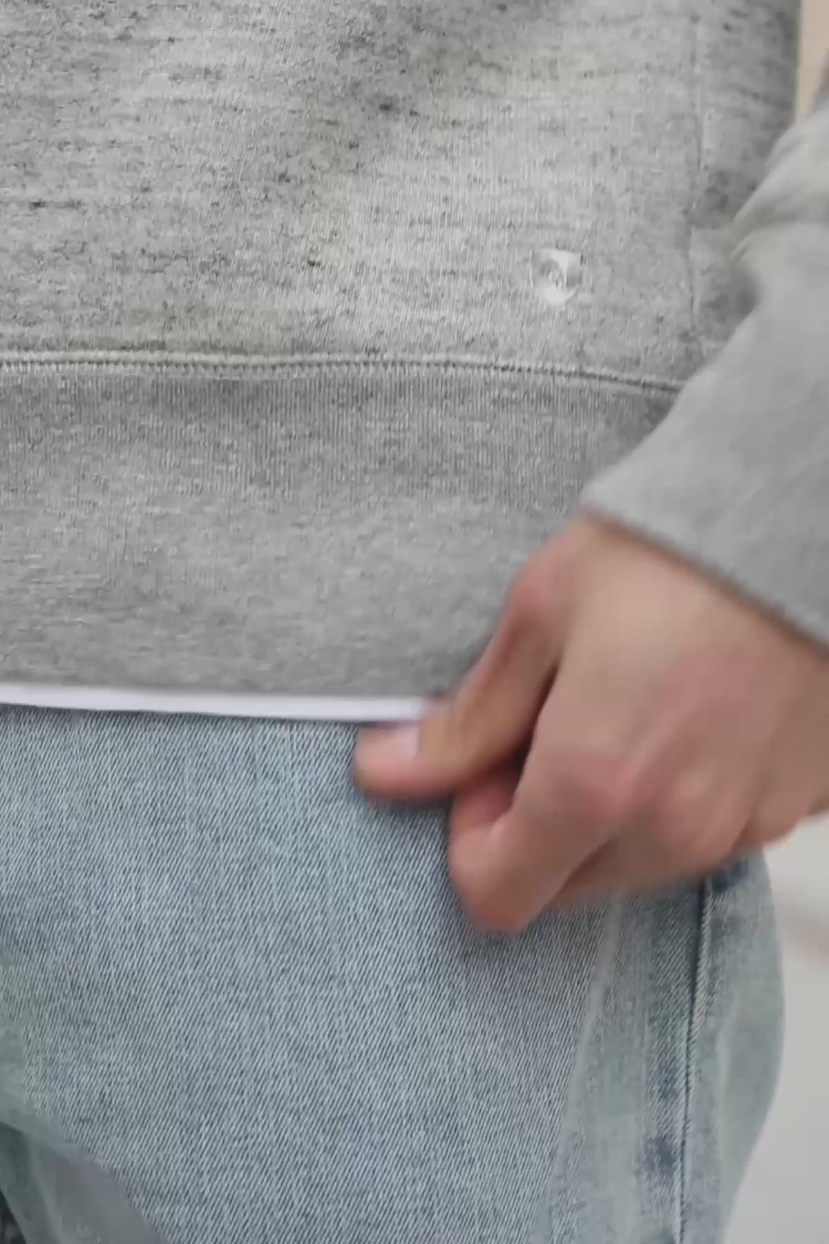 Sweat gris chiné