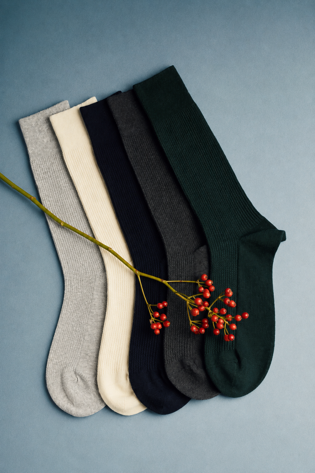 Gray Textured Socks
