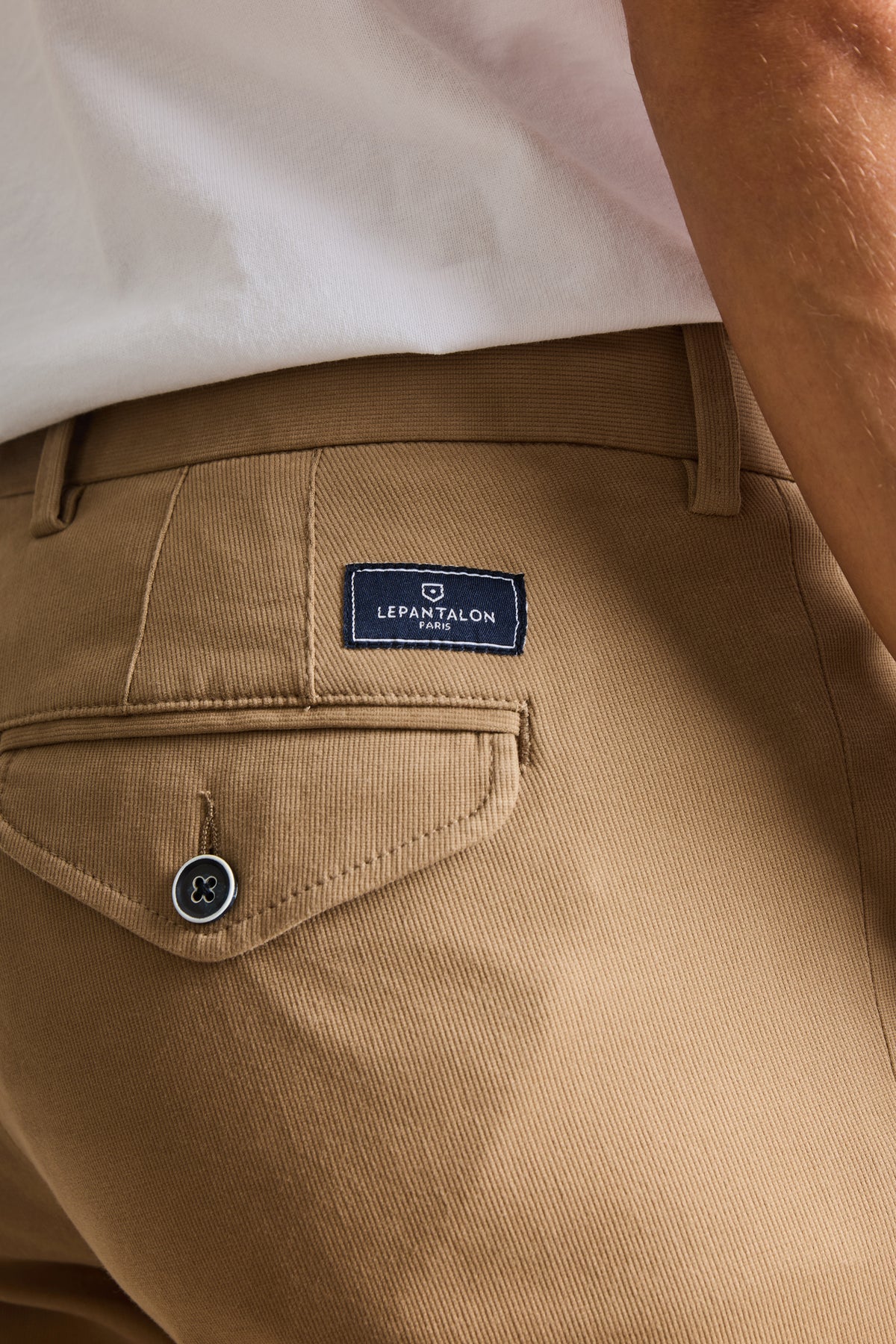Chino à pinces beige
