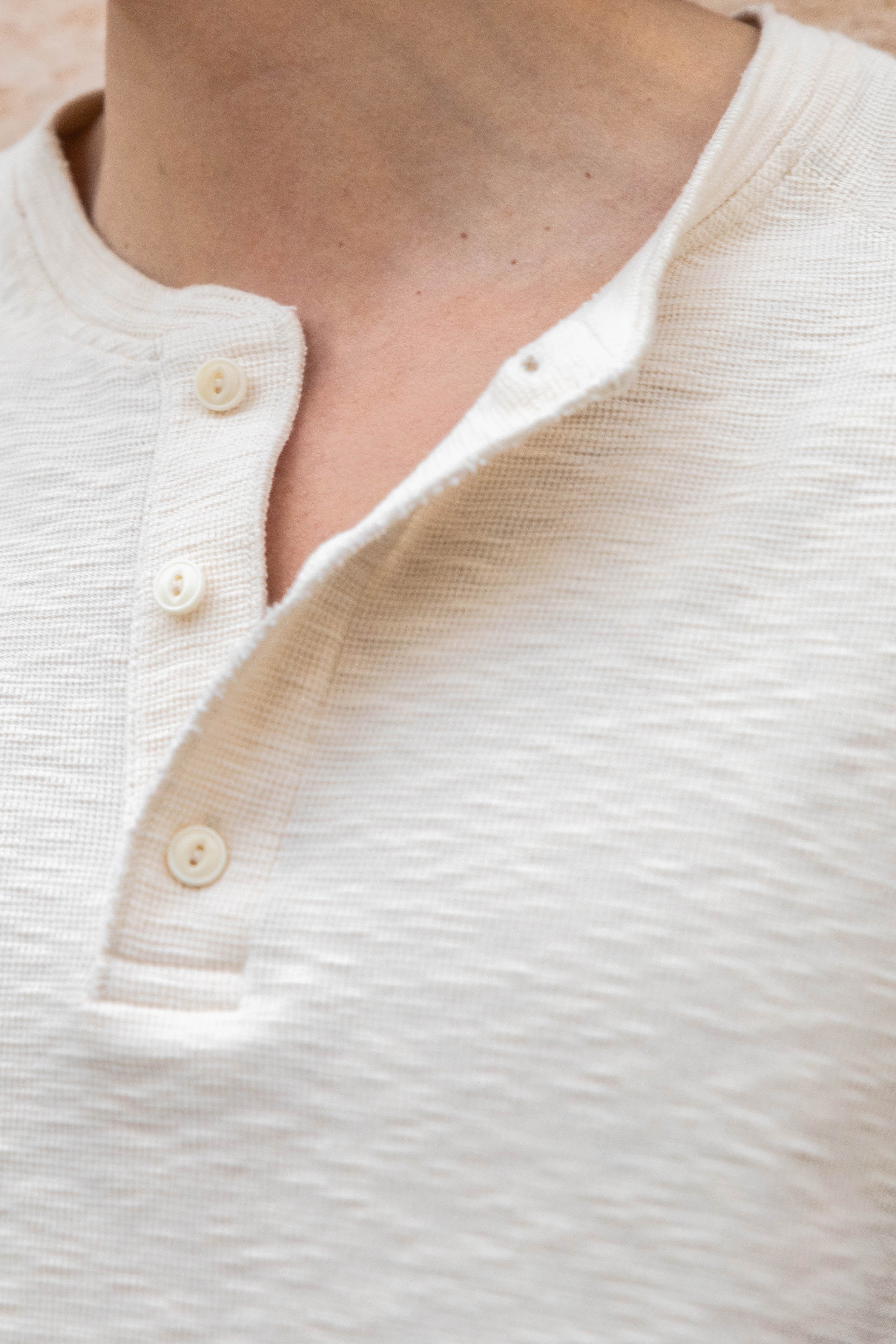 Ecru Henley T-shirt