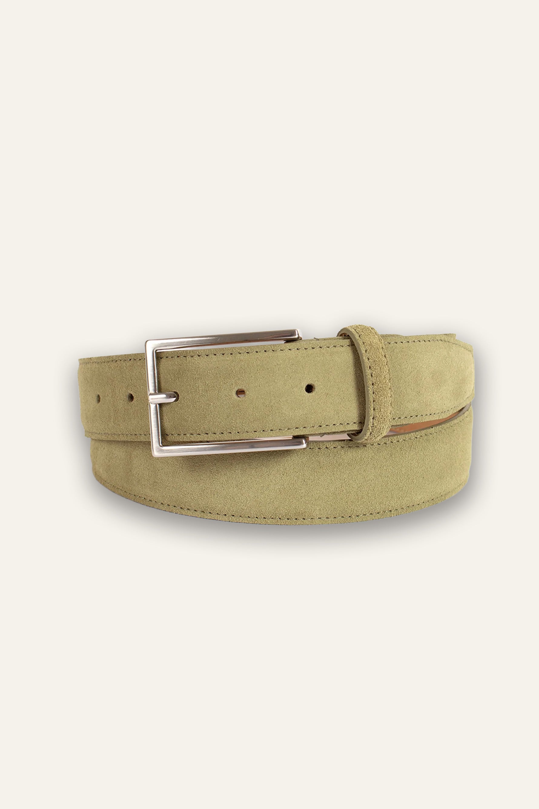 Olive green suede belt