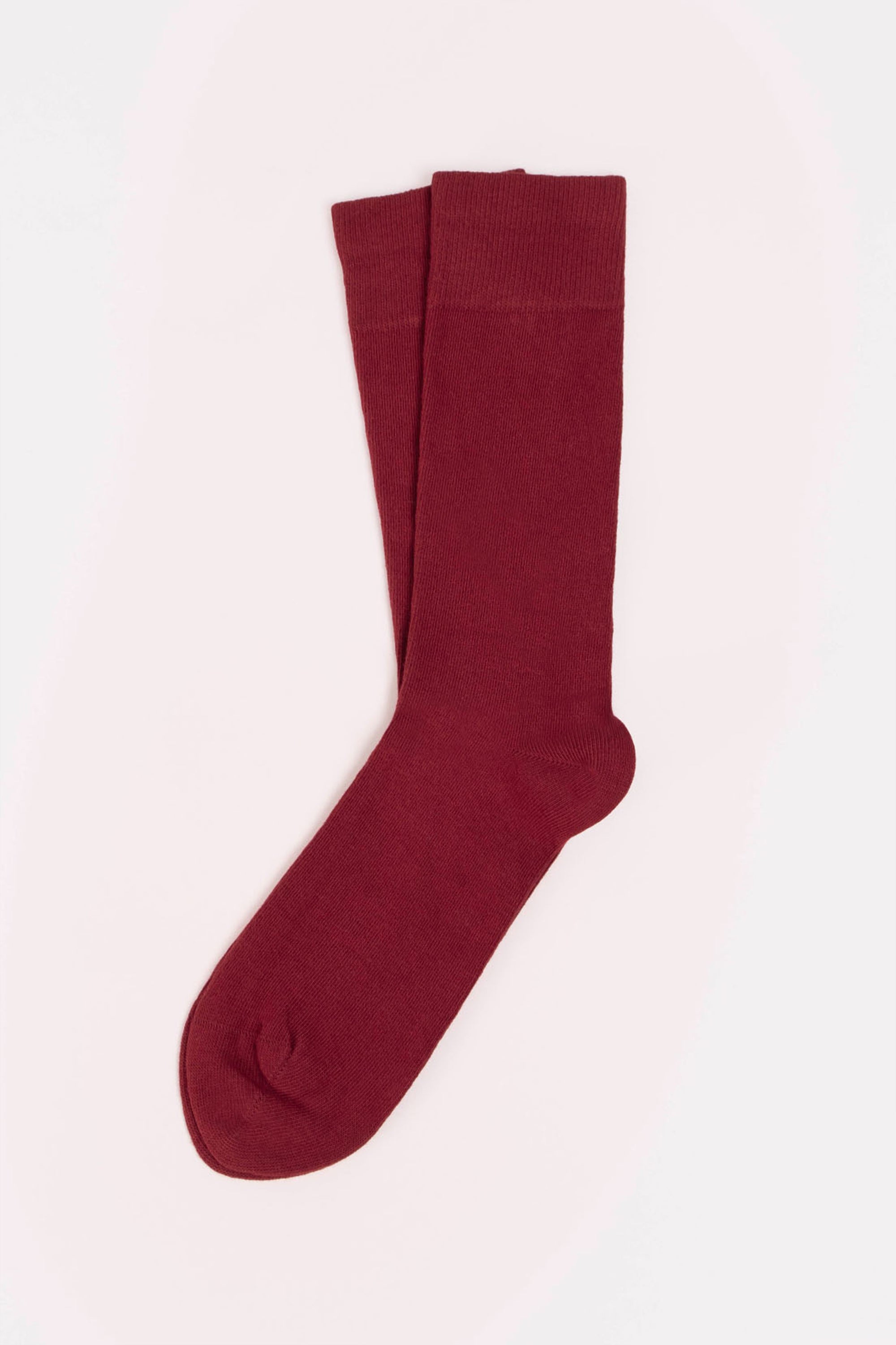 Burgundy socks