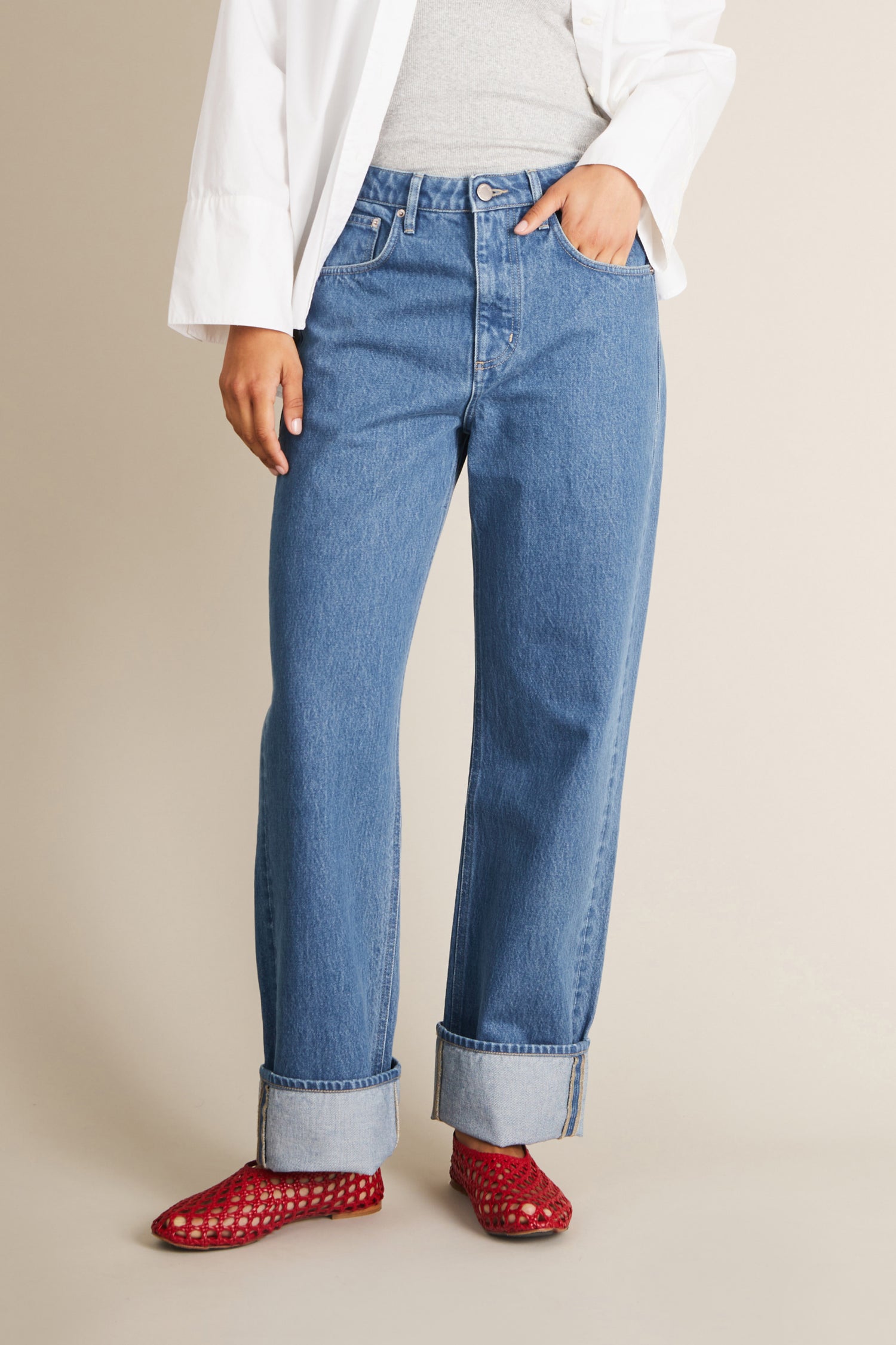 Jean boyfriend middle blue