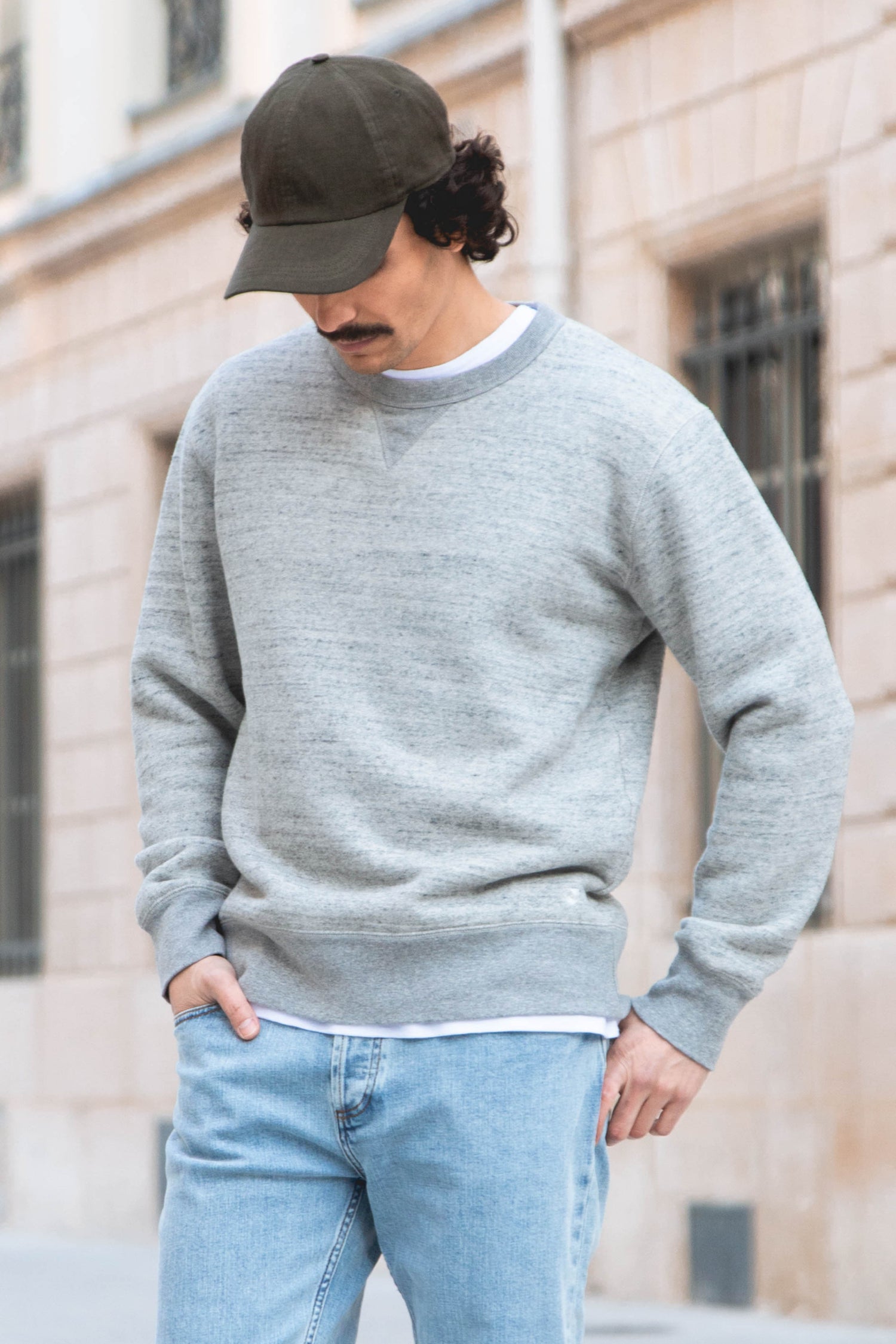 Casquette coton lin kaki