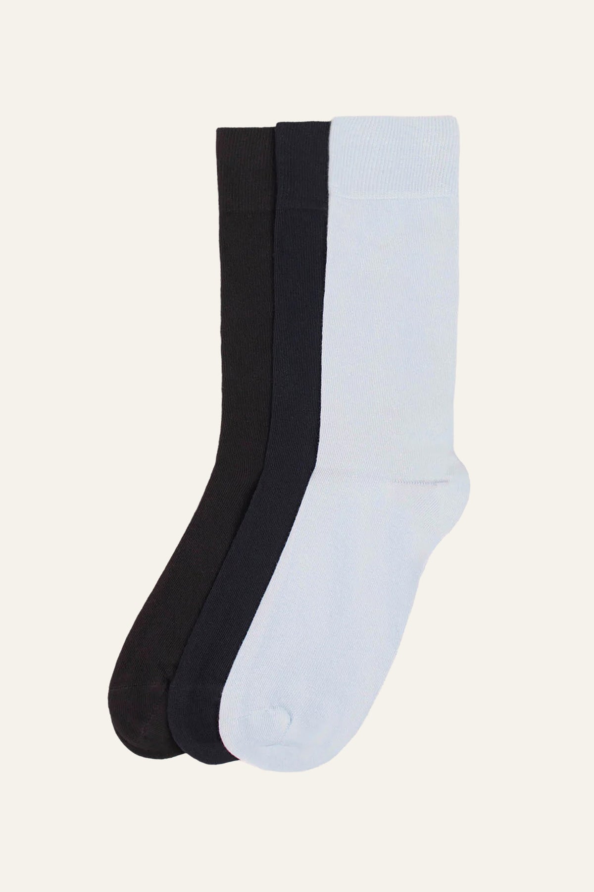 Pack 3 Chaussettes Homme noires, bleu marine, bleu ciel