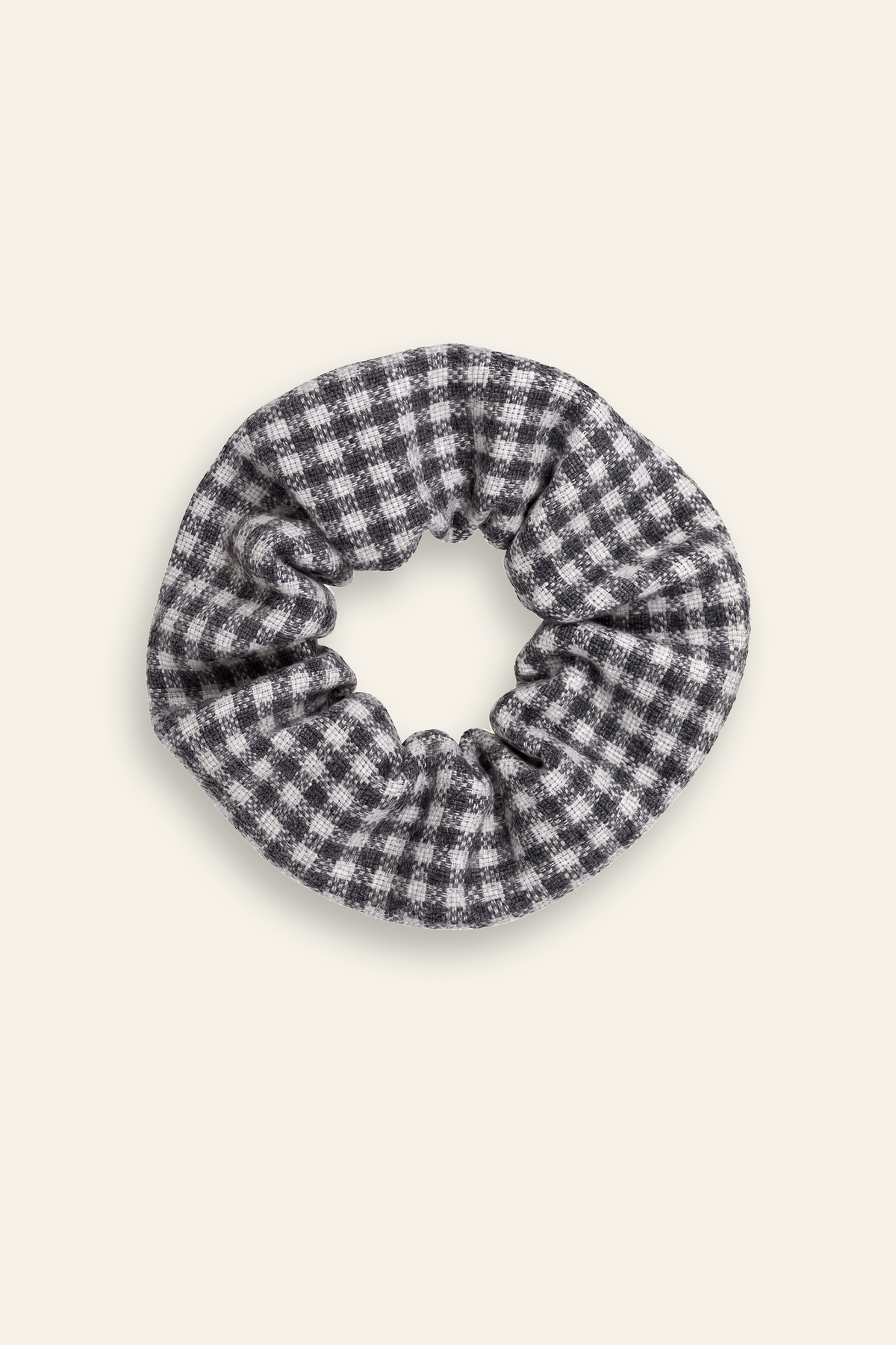 Chouchou flanelle vichy marron