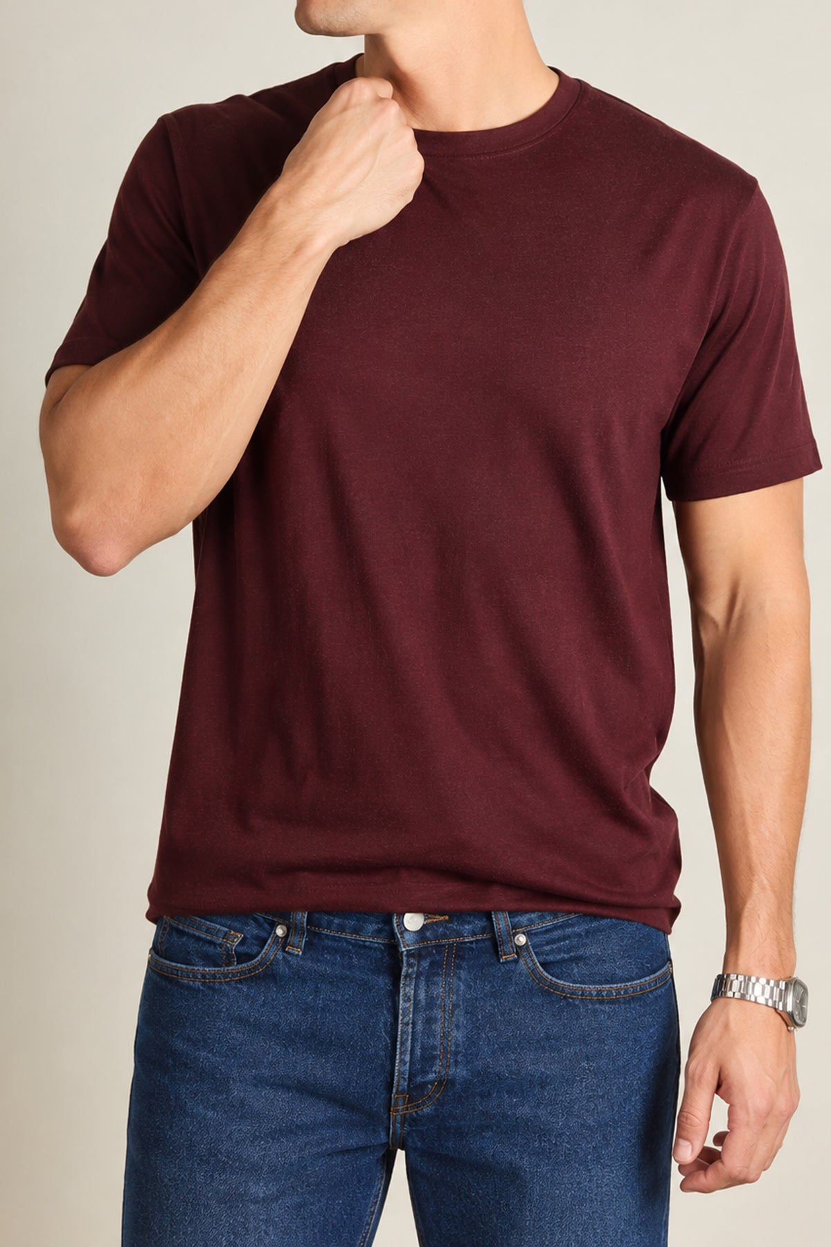 Wine Merino T-shirt