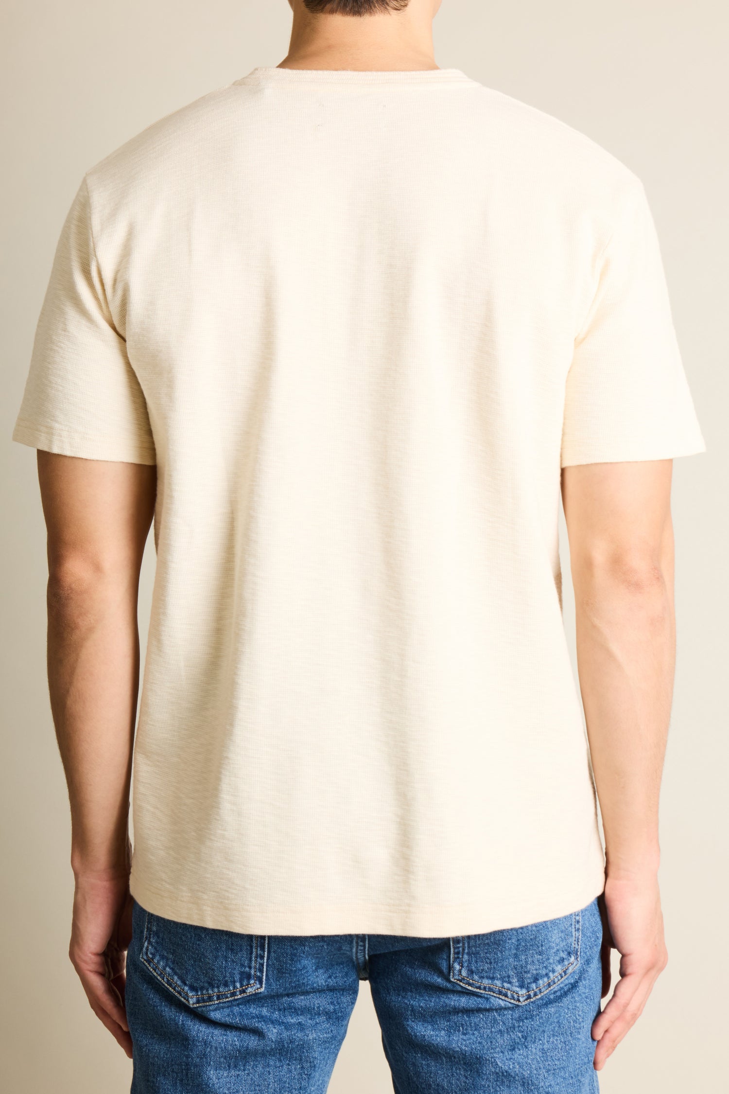 Tee-shirt henley écru