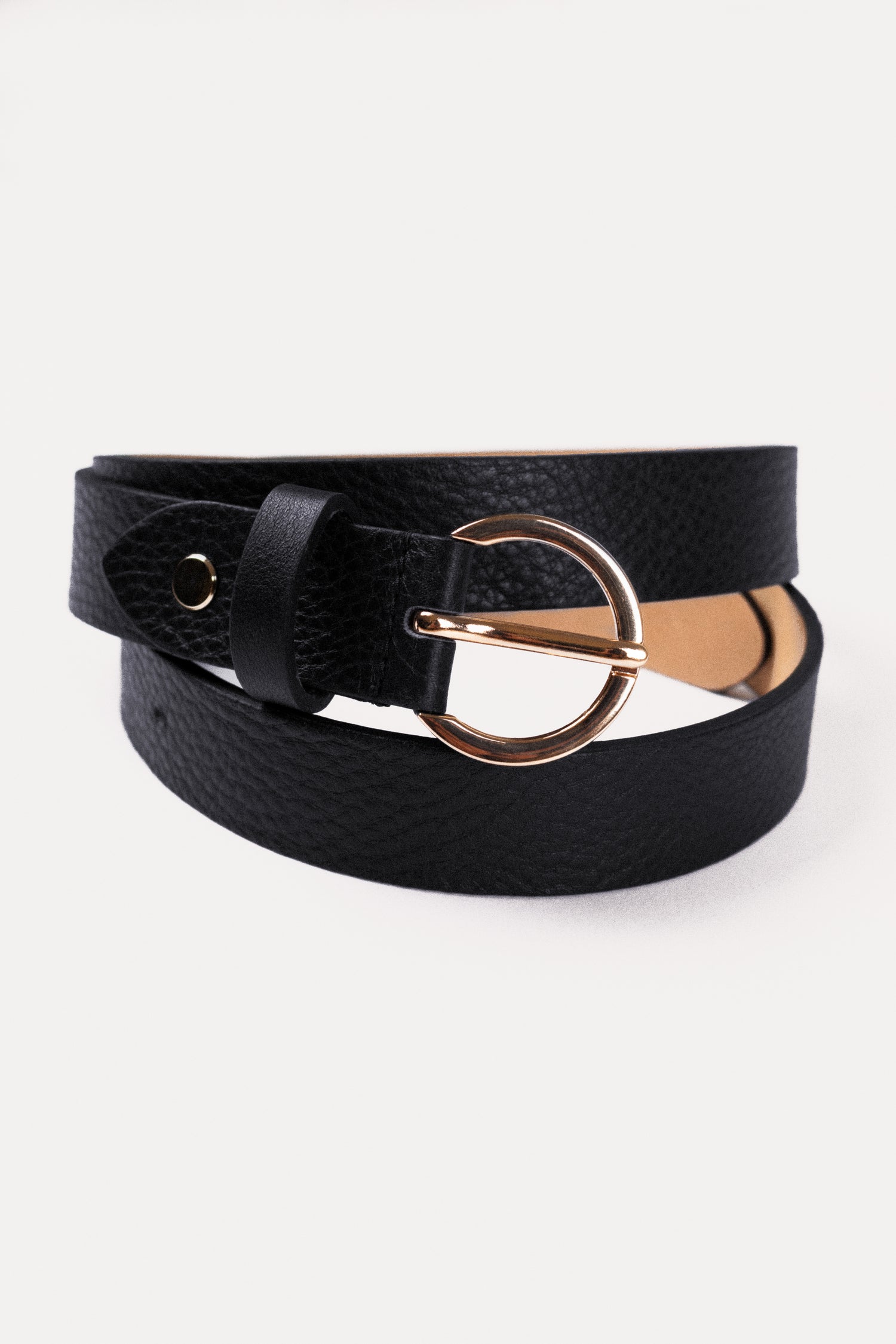 Ceinture en cuir bleu nuit