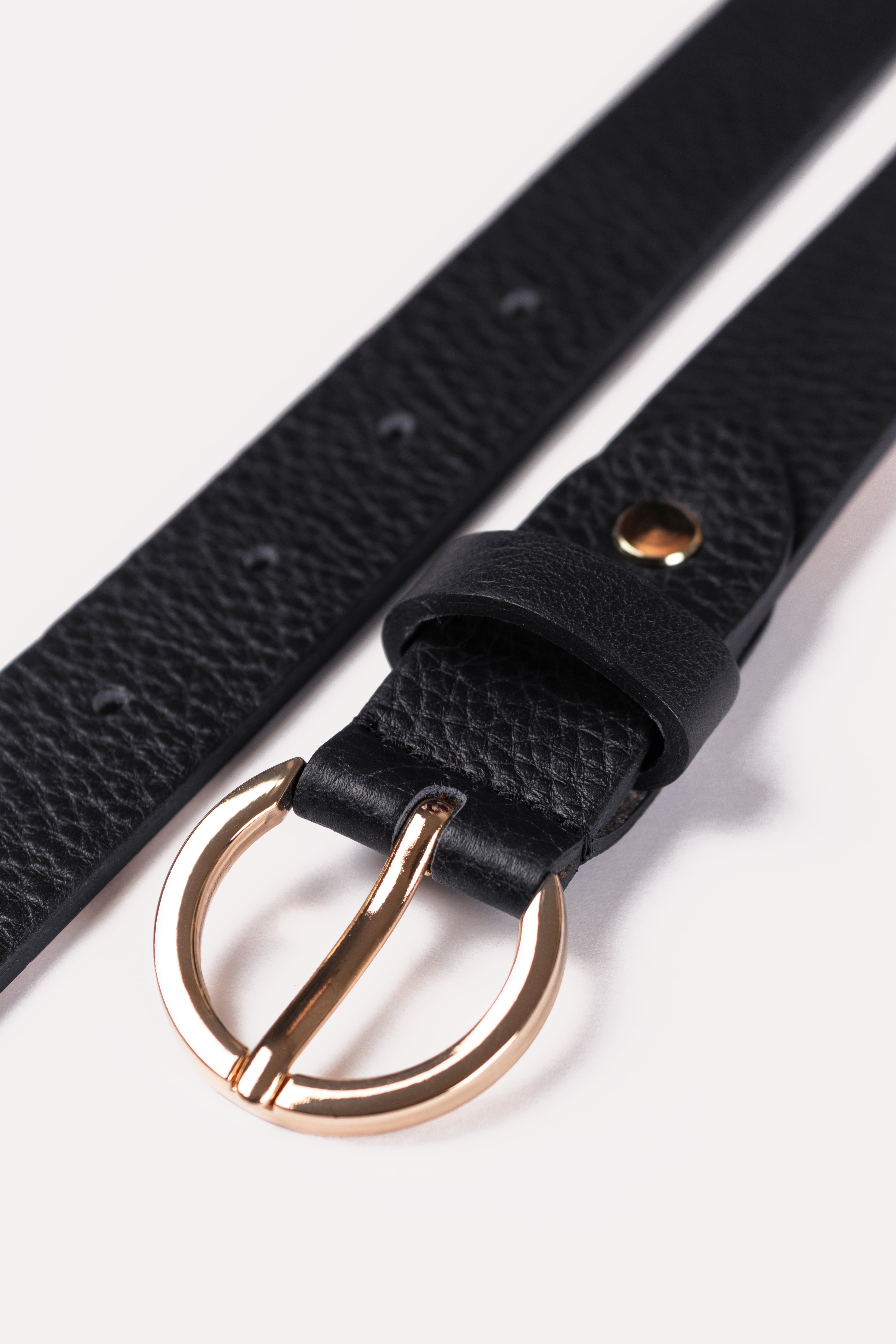 Ceinture en cuir bleu nuit