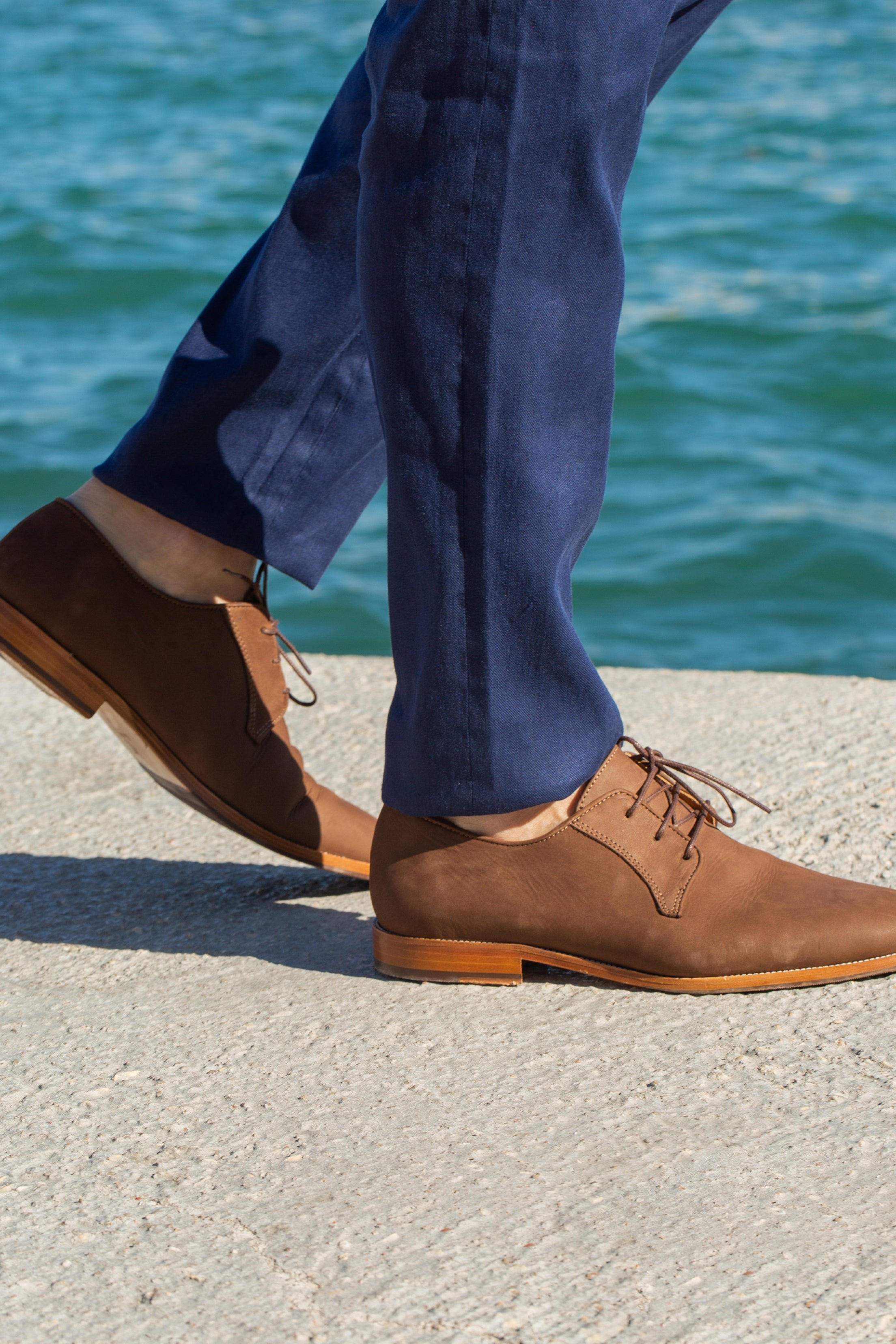 Chino Coton/Lin Bleu