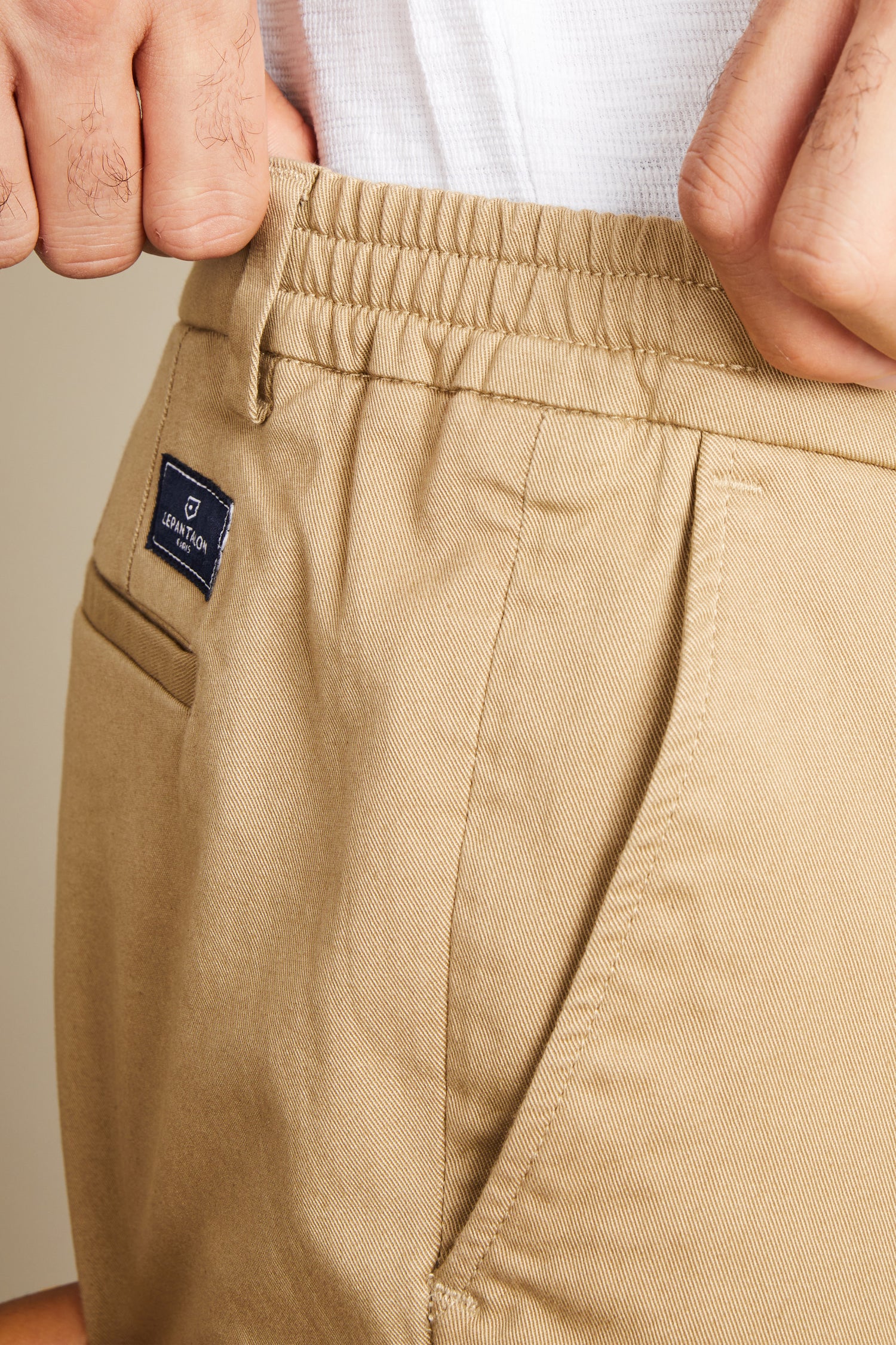 Beige easy chinos