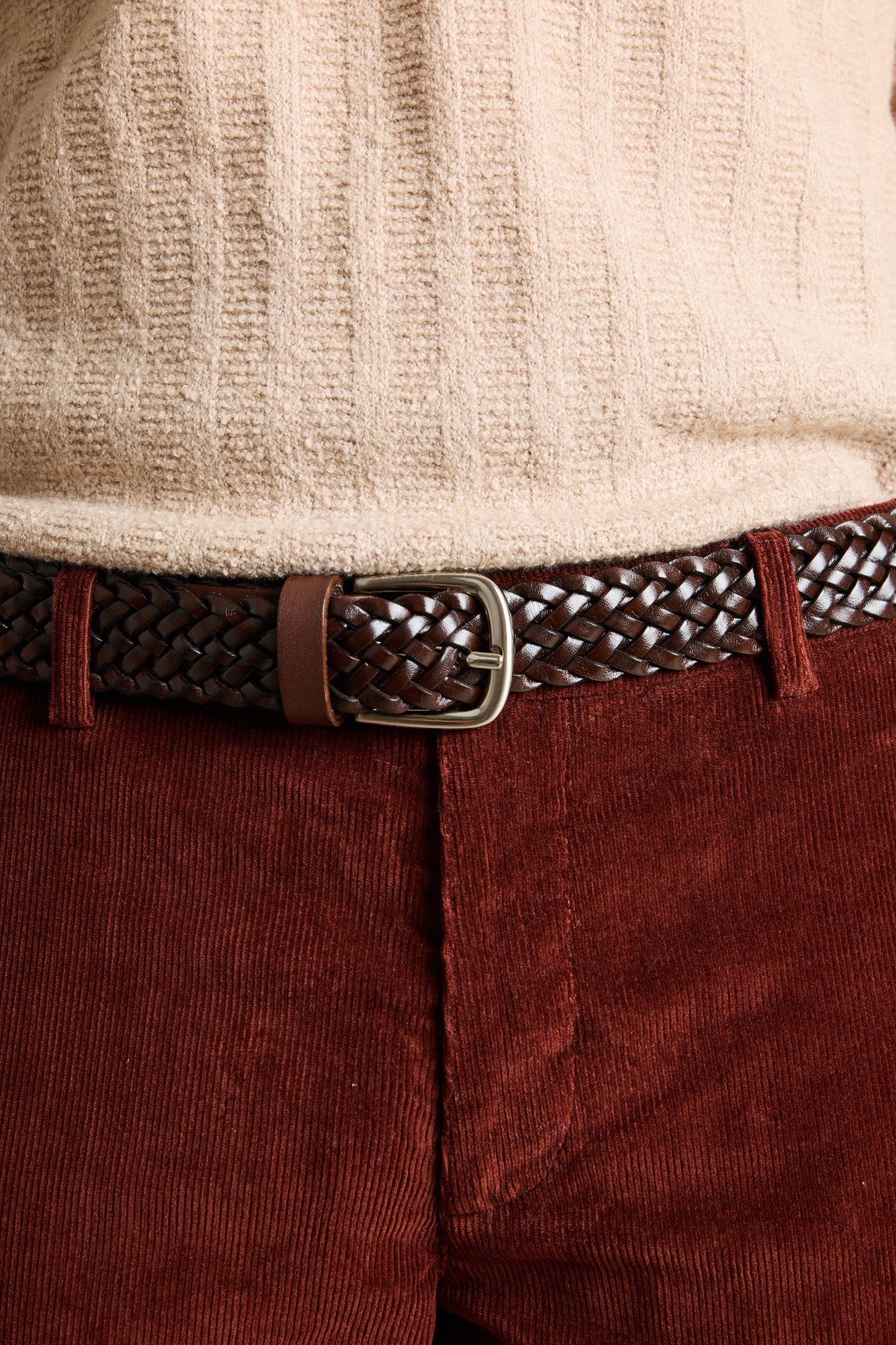 Terracotta corduroy chinos