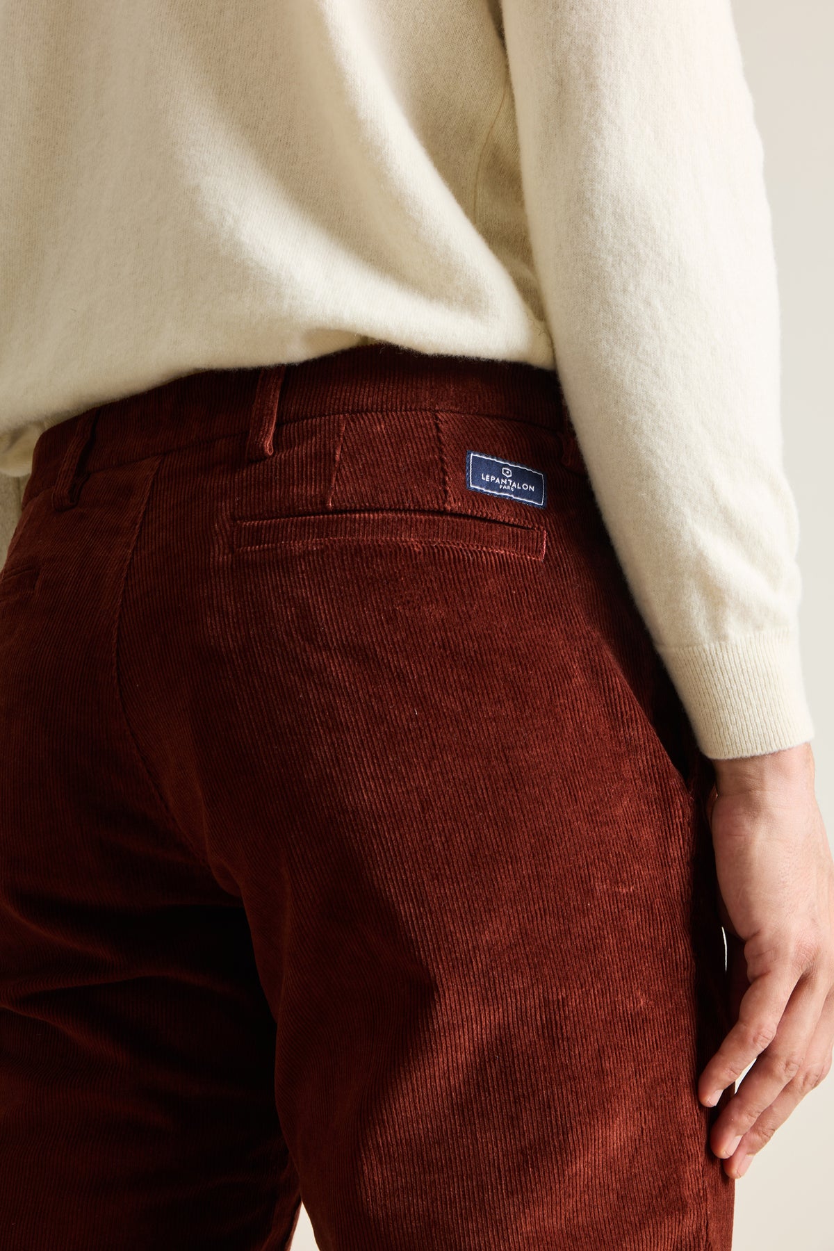 Terracotta corduroy chinos