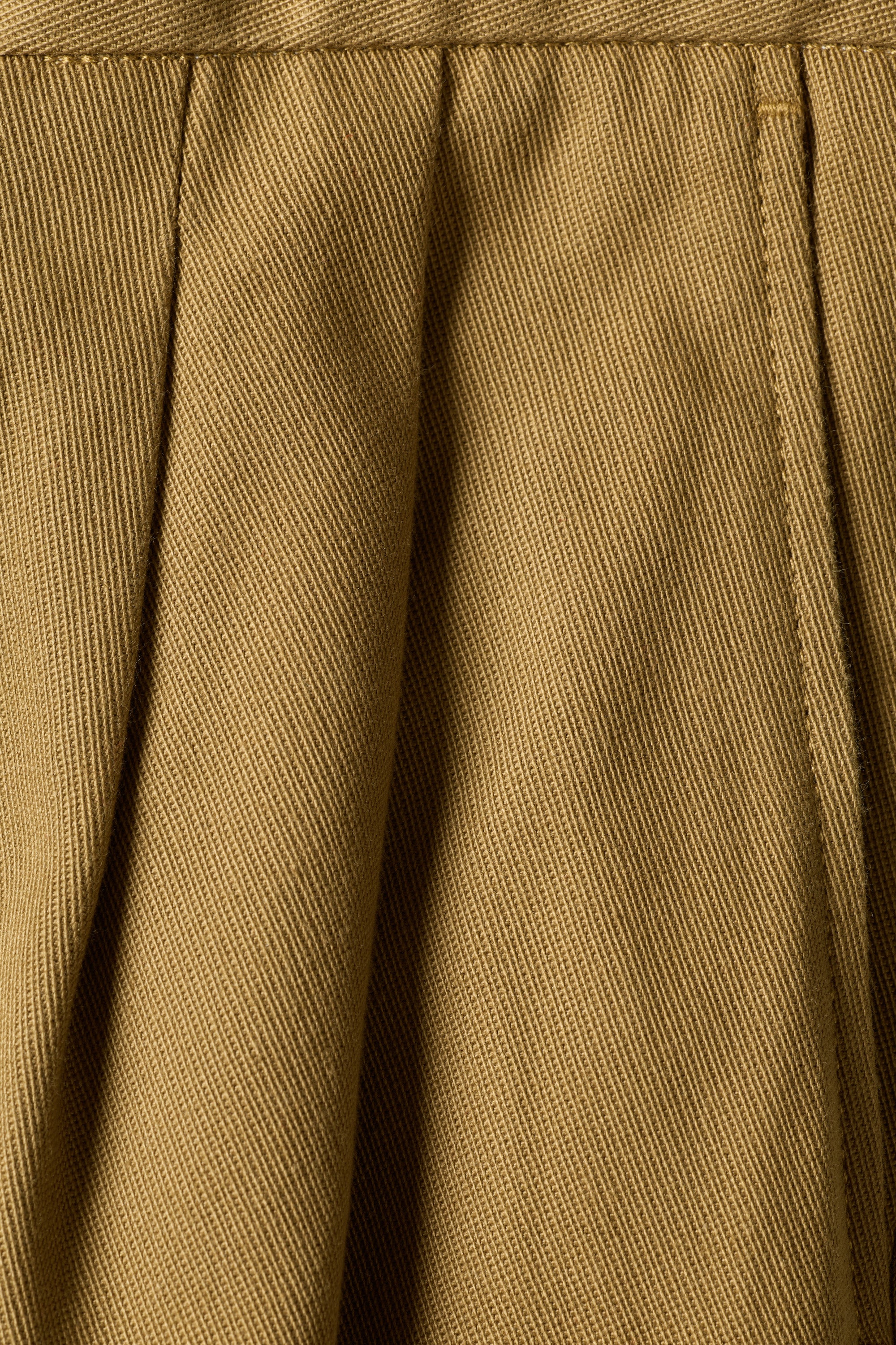Chino double pinces beige foncé