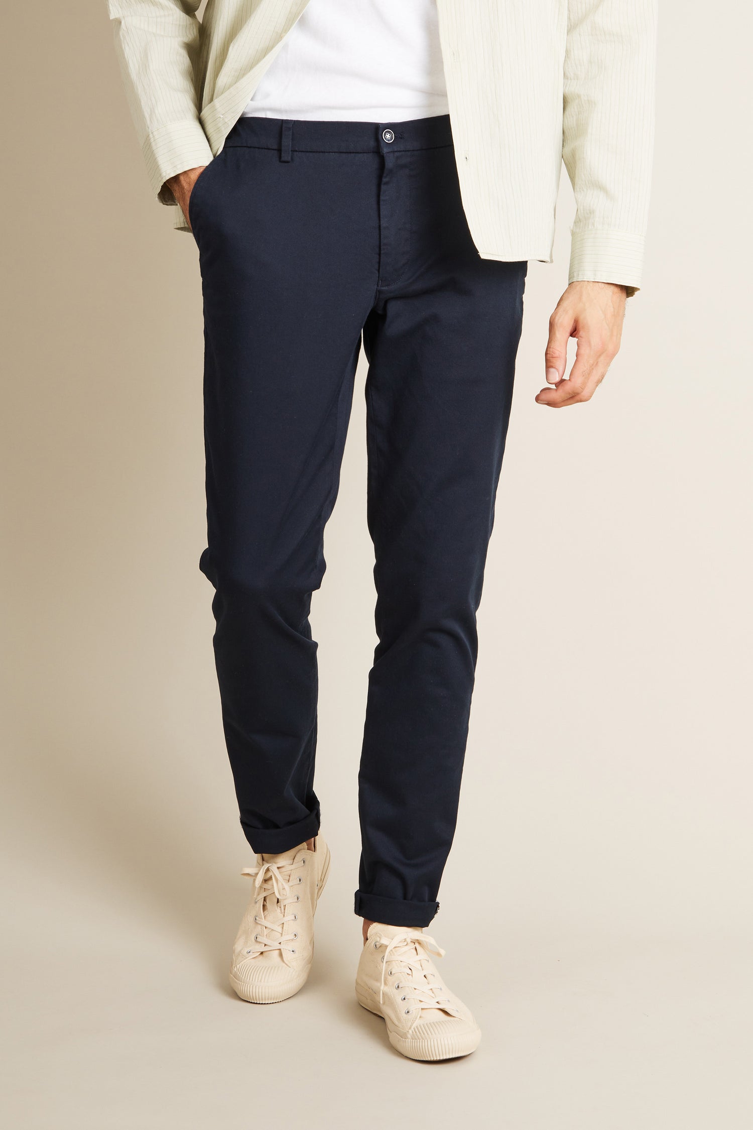 Navy blue easy chinos