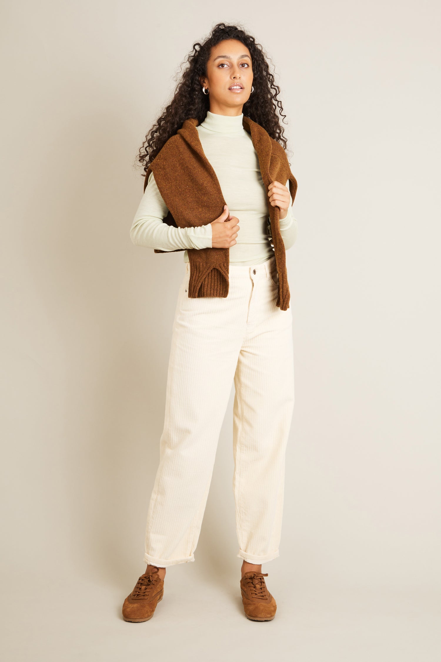 Balloon velvet pants