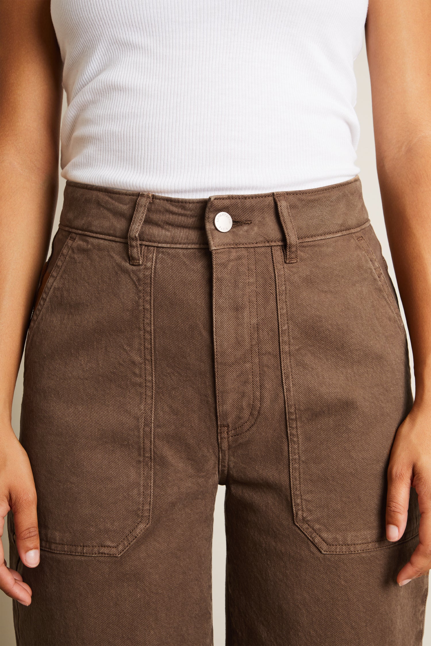 Brown balloon jeans
