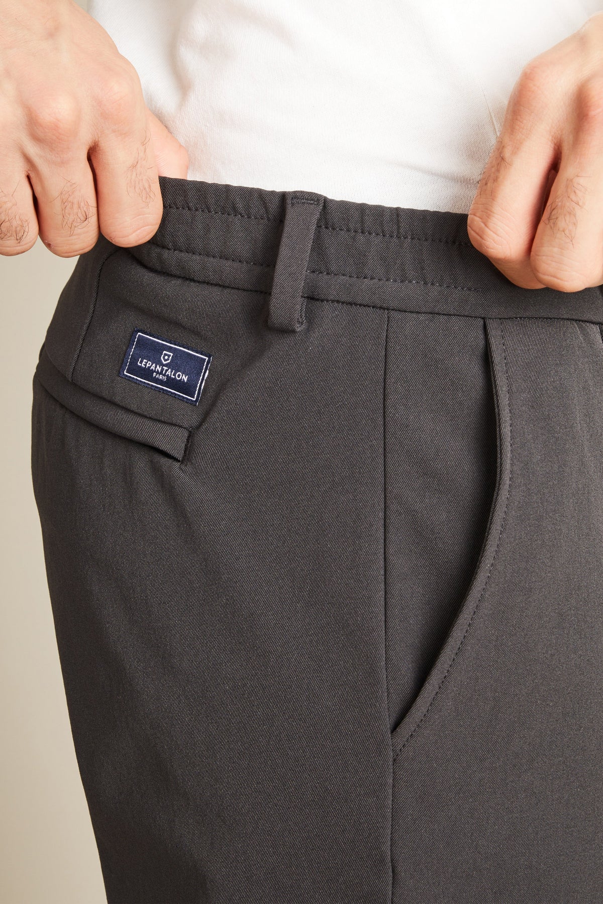 Charcoal gray technical chinos v2