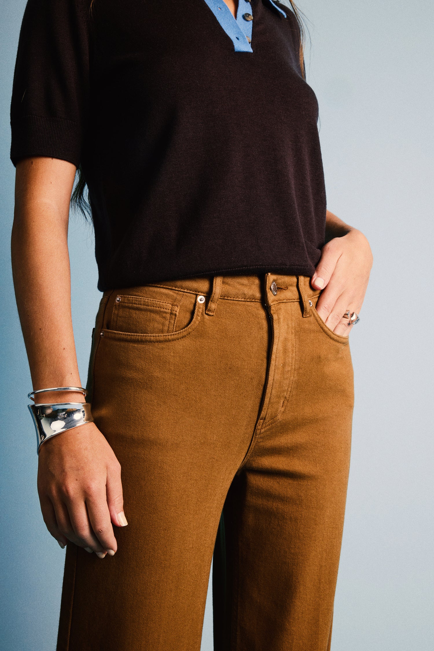 Jean flare caramel