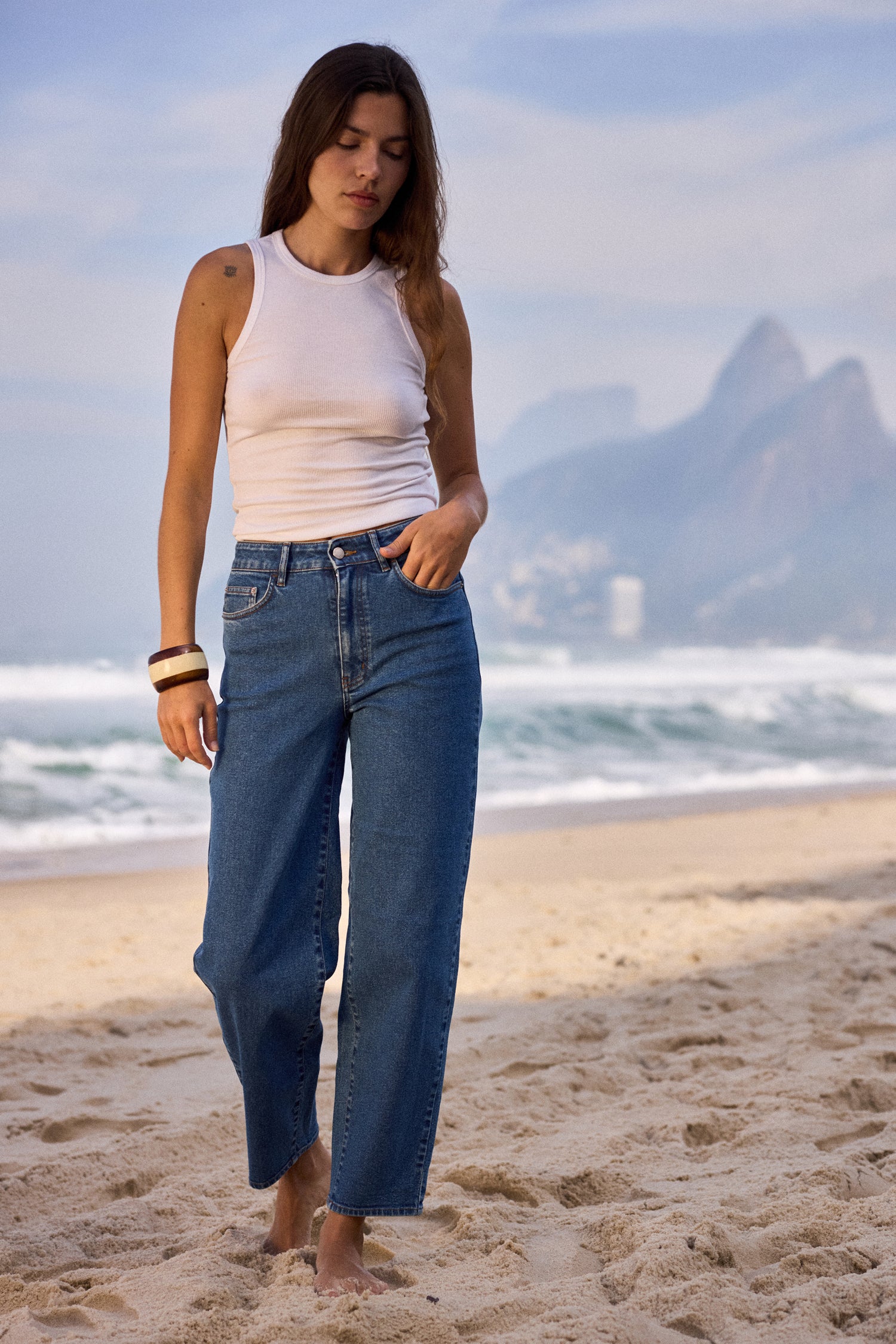 Jean balloon middle blue