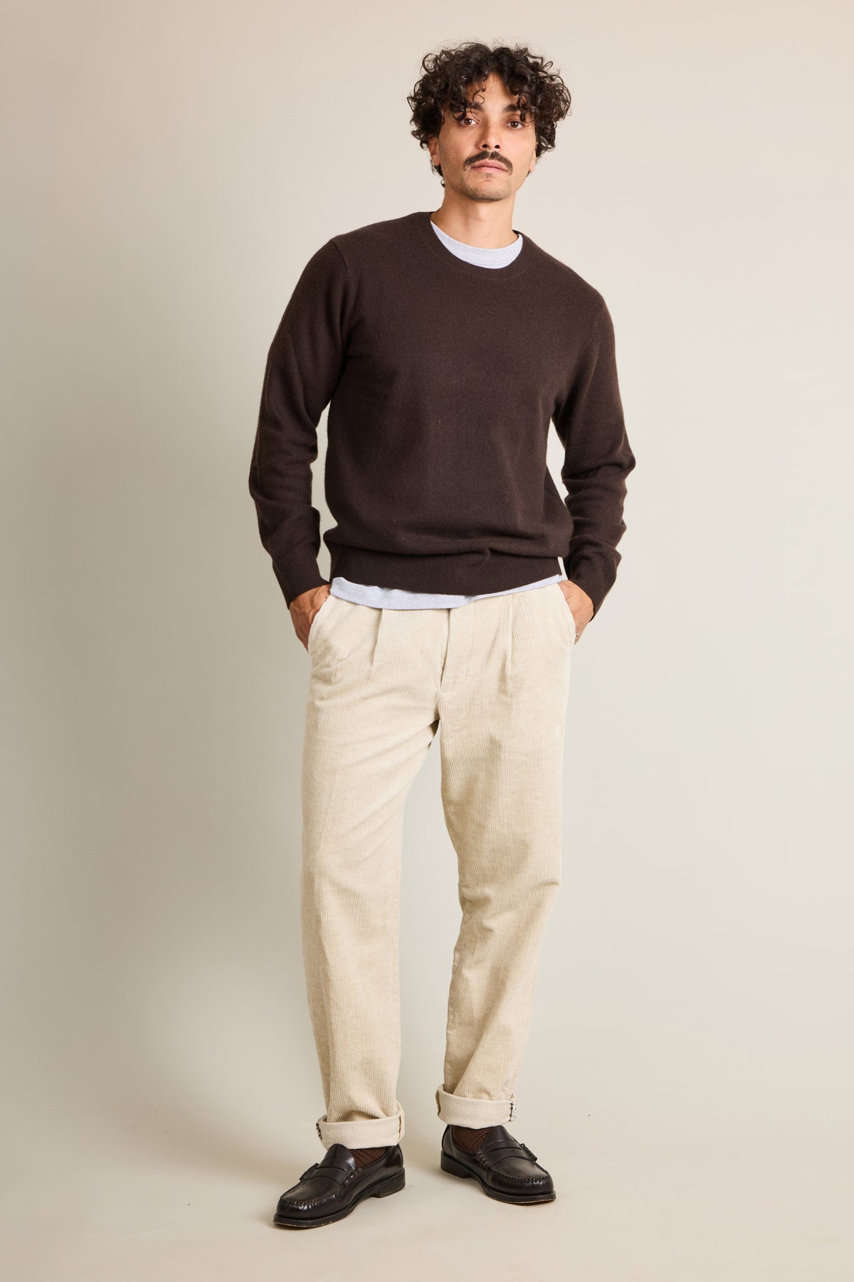 Easy natural velvet joggers