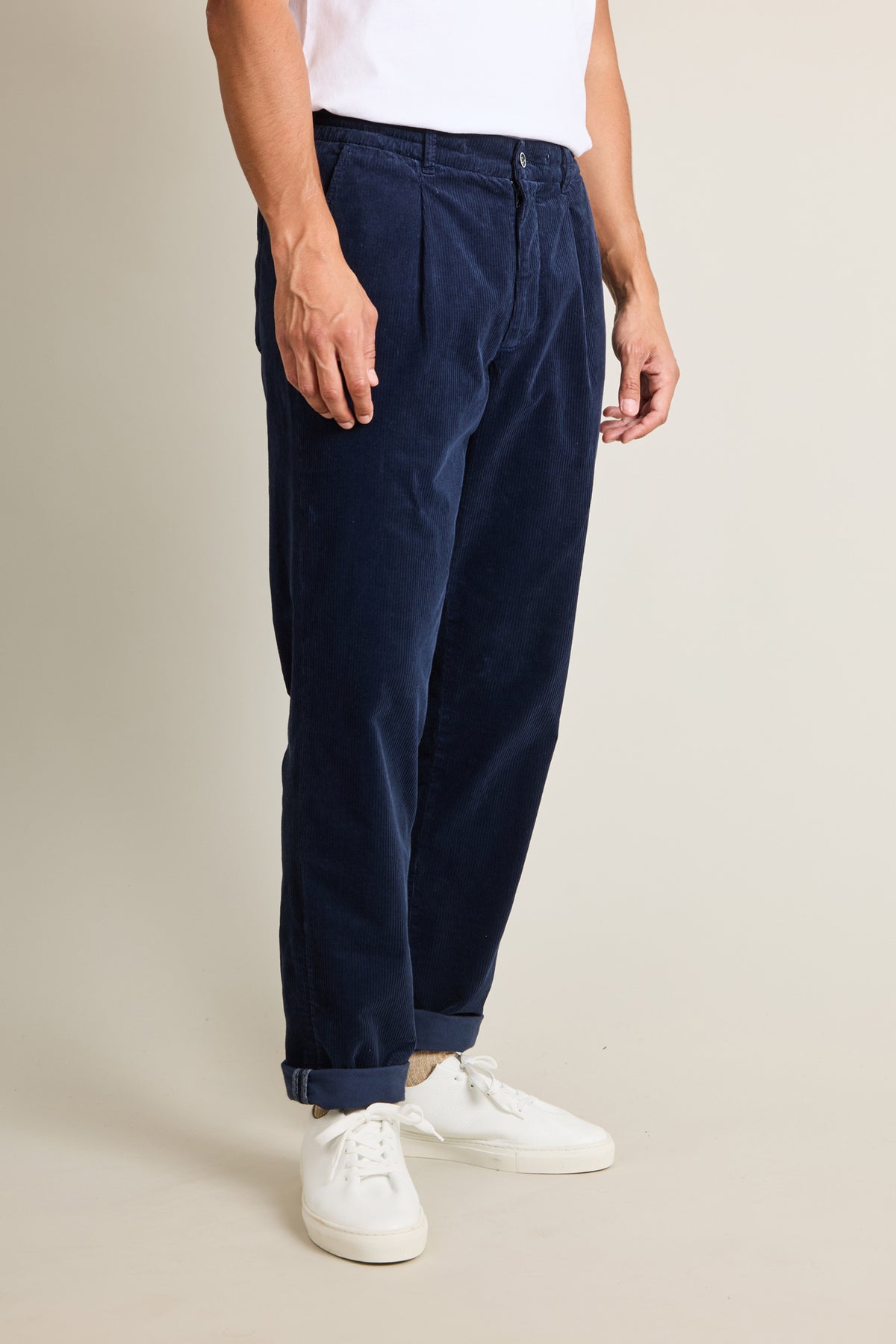 Jogpant velours indigo