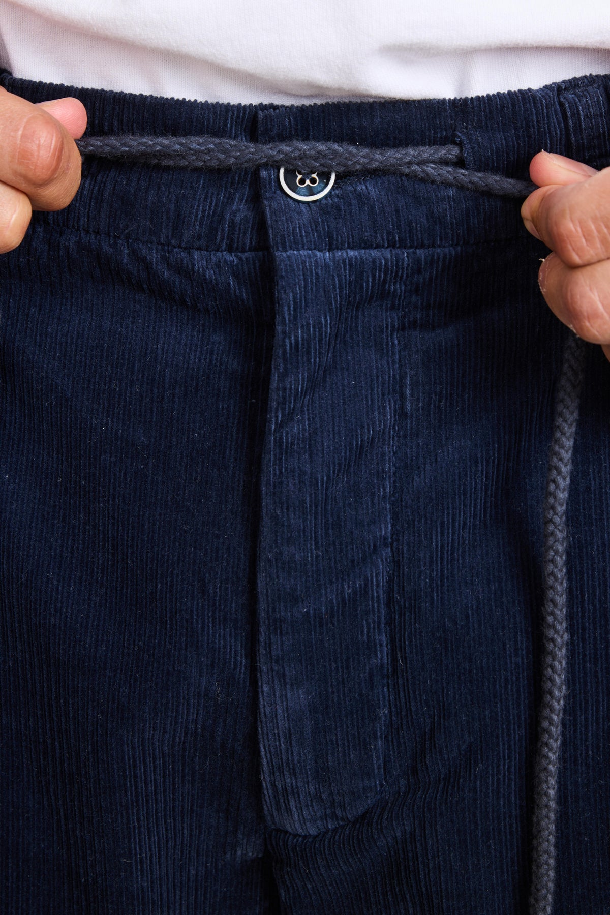 Jogpant velours indigo
