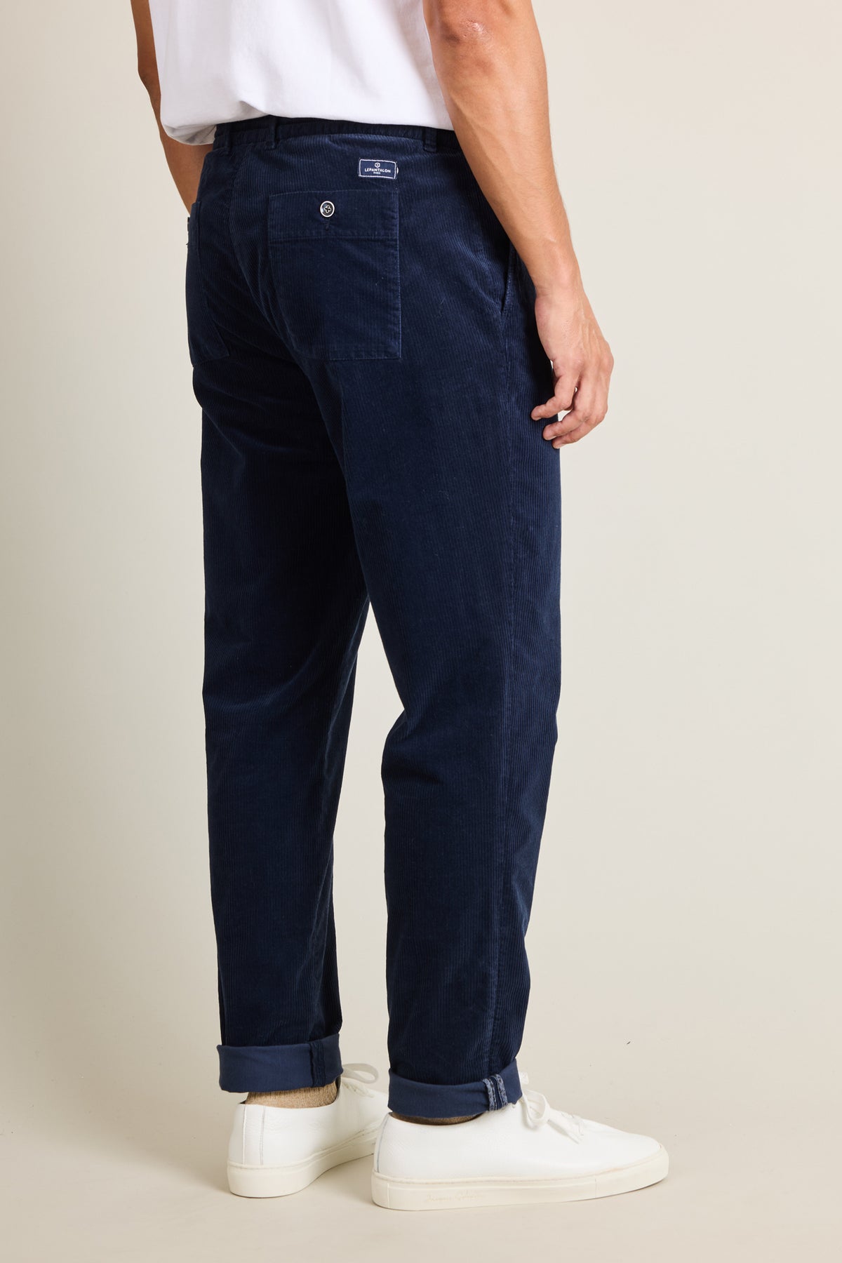 Jogpant velours indigo