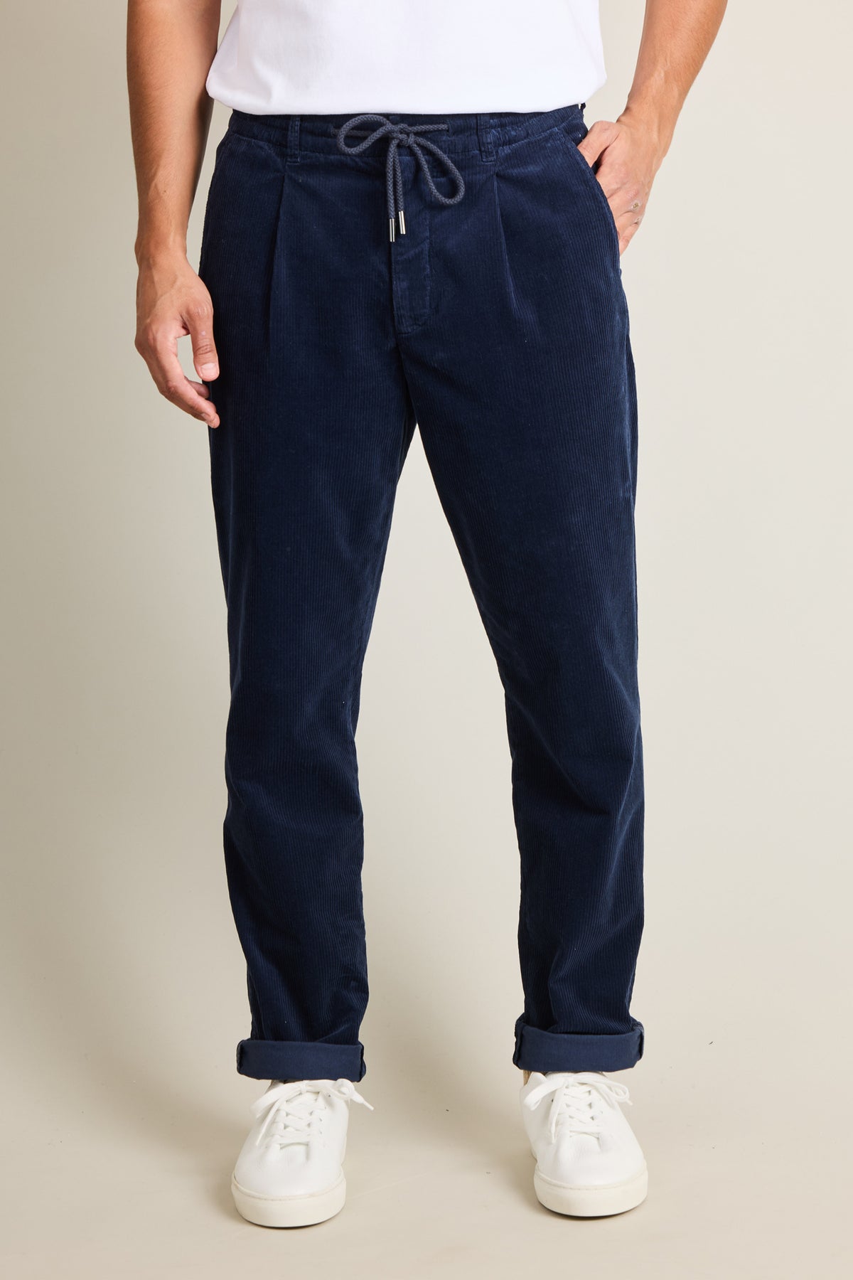 Jogpant velours indigo