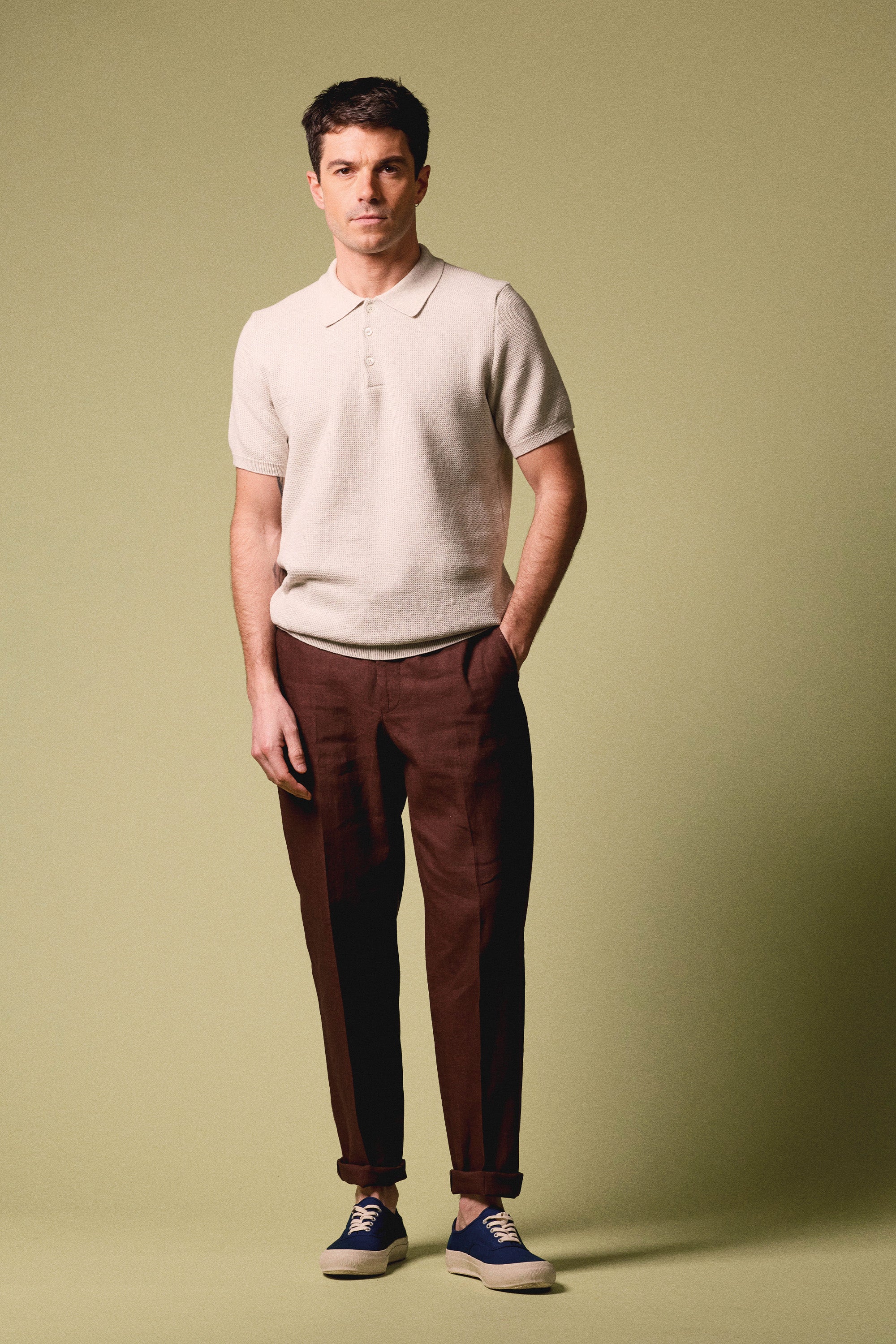 Pantalon lin ébène