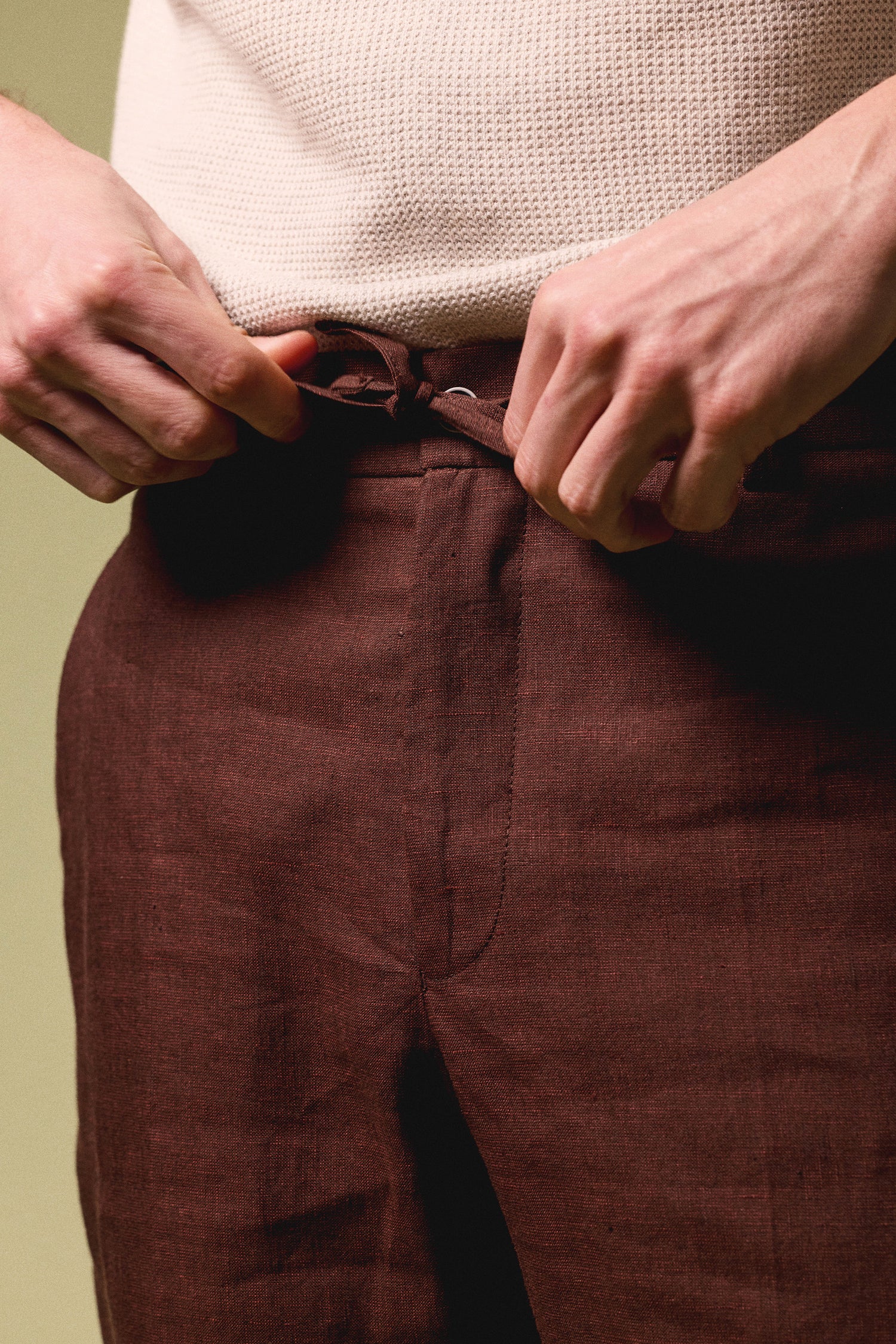 Pantalon lin ébène
