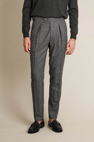 Pantalon Patte De Serrage Laine Gris Homme LePantalon - Main Image