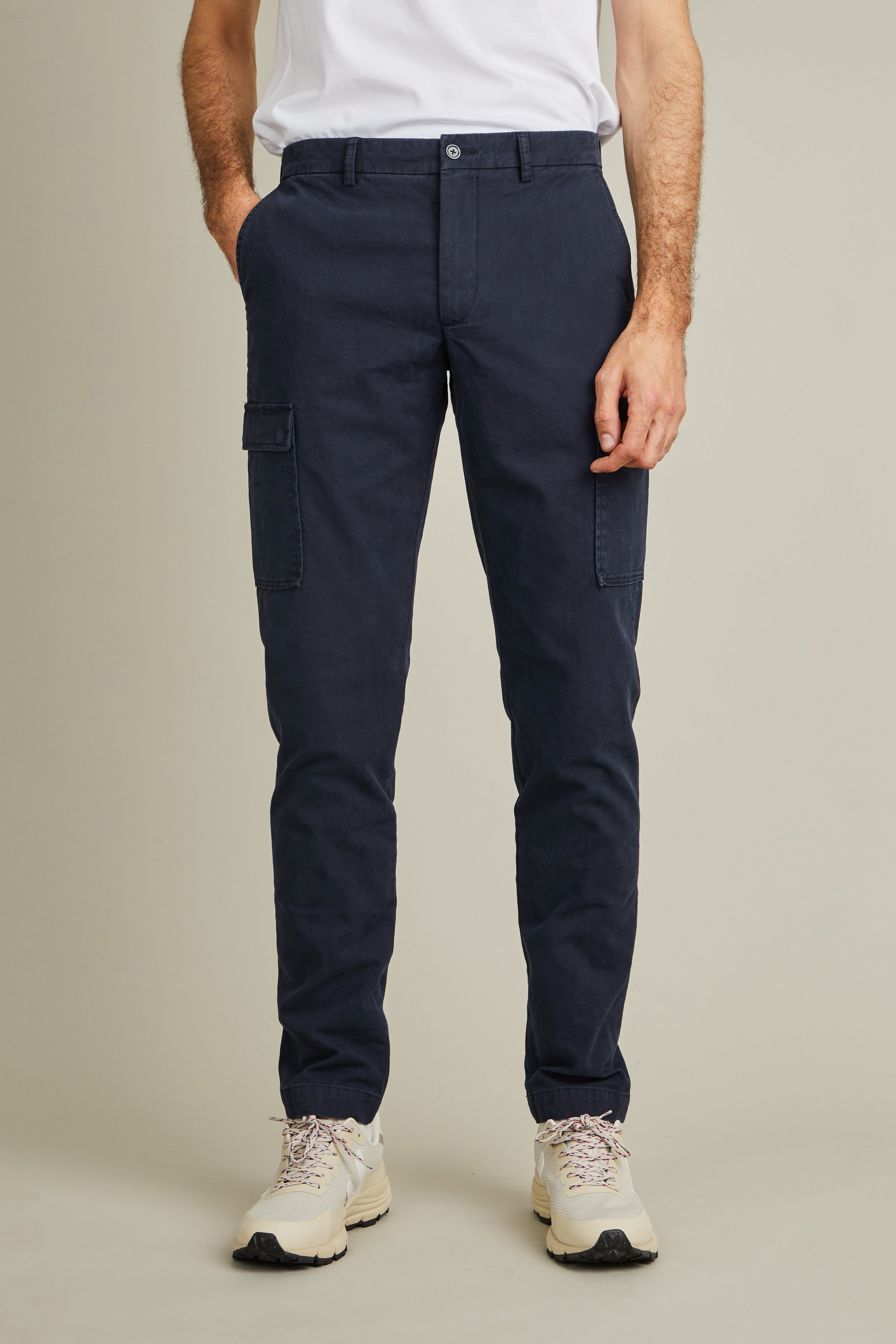 Pantalon cargo bleu marine