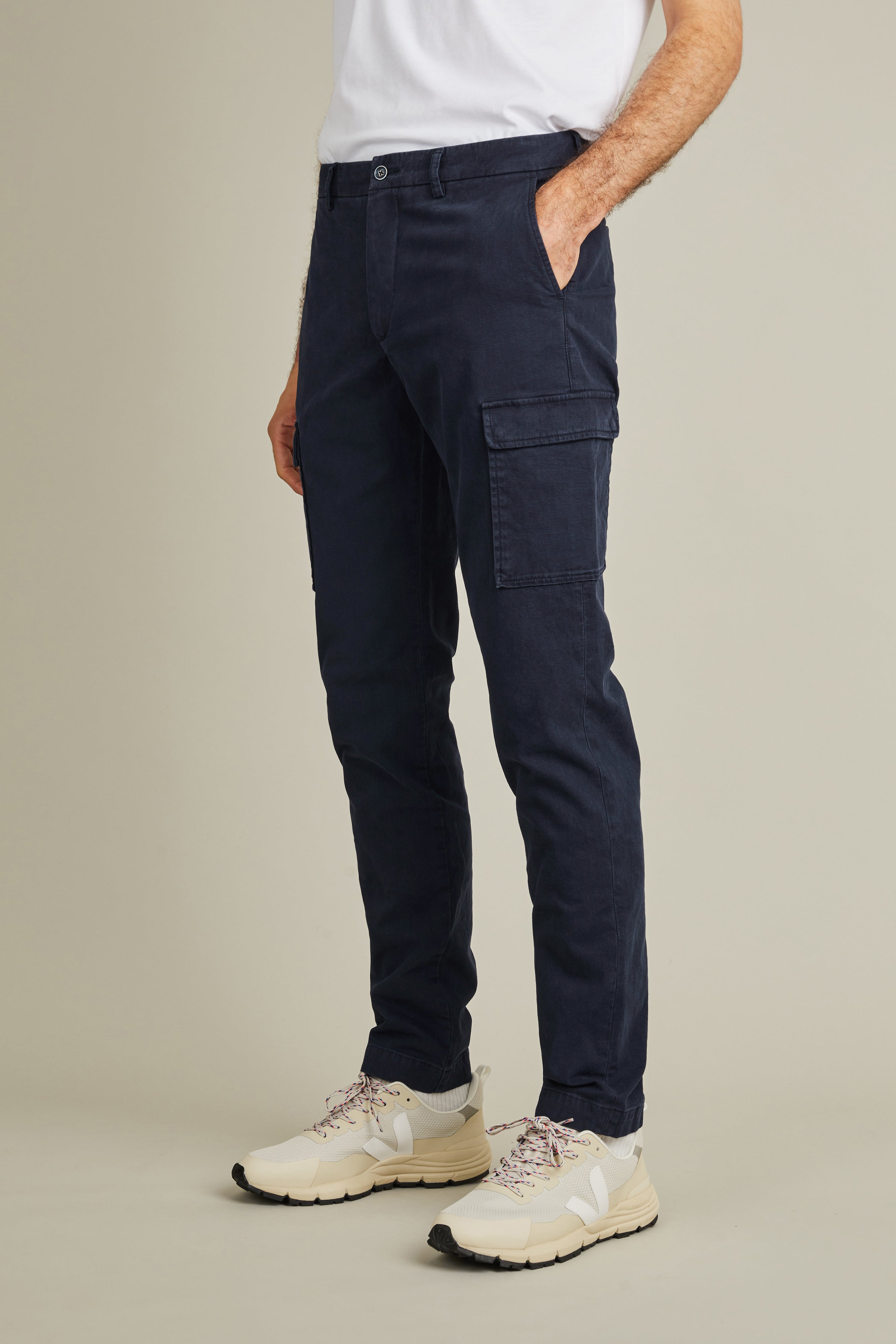 Pantalon cargo bleu marine