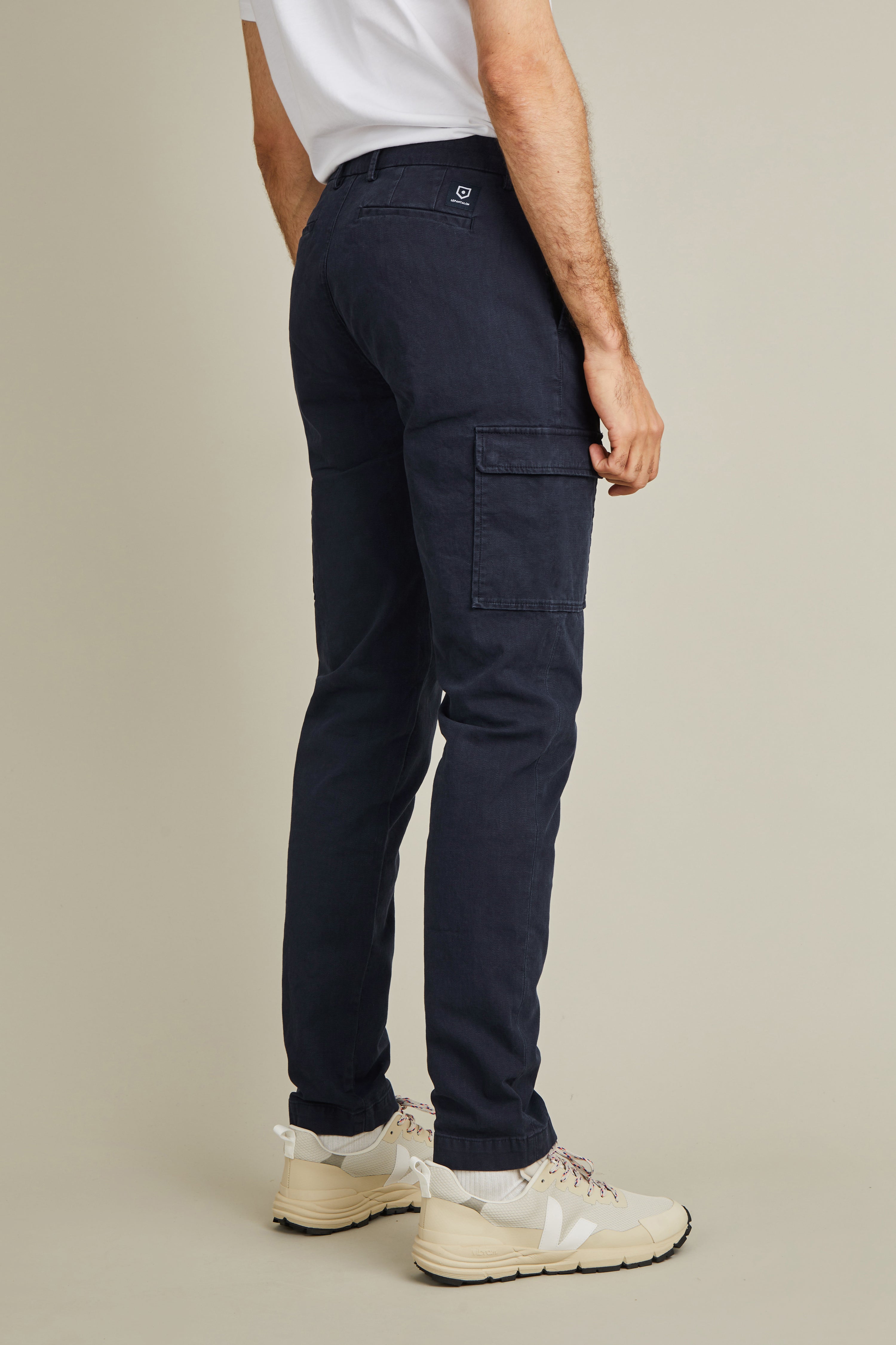 Pantalon cargo bleu marine