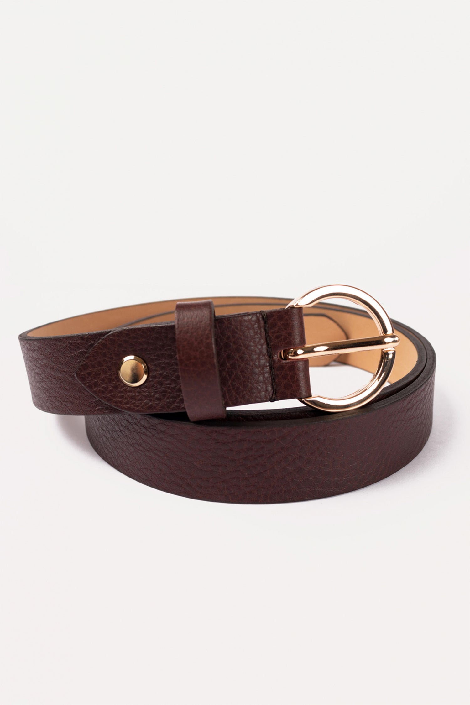 Ceinture en cuir lie de vin