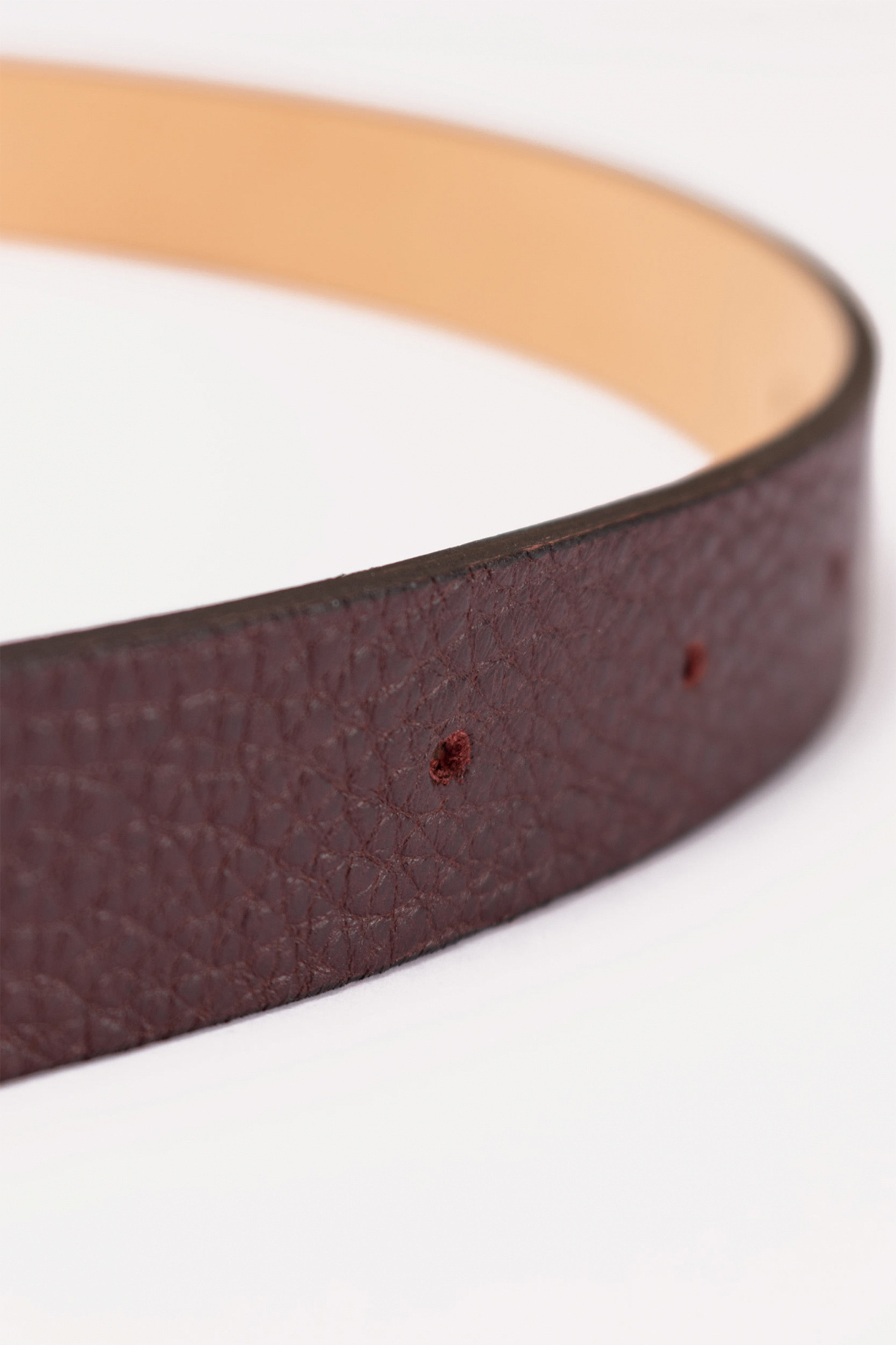 Ceinture en cuir lie de vin