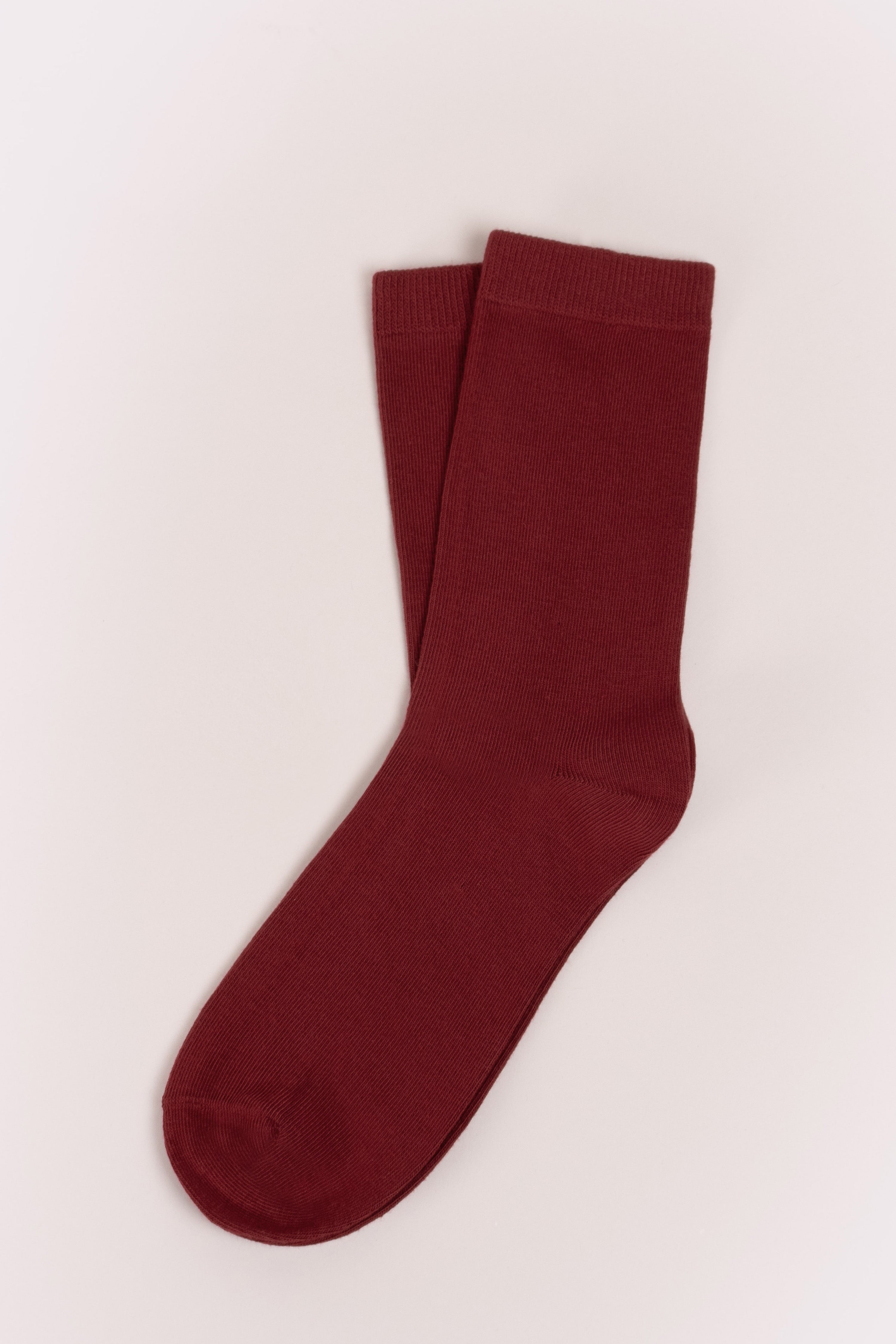Pack of 3 Beige Khaki Bordeaux Socks