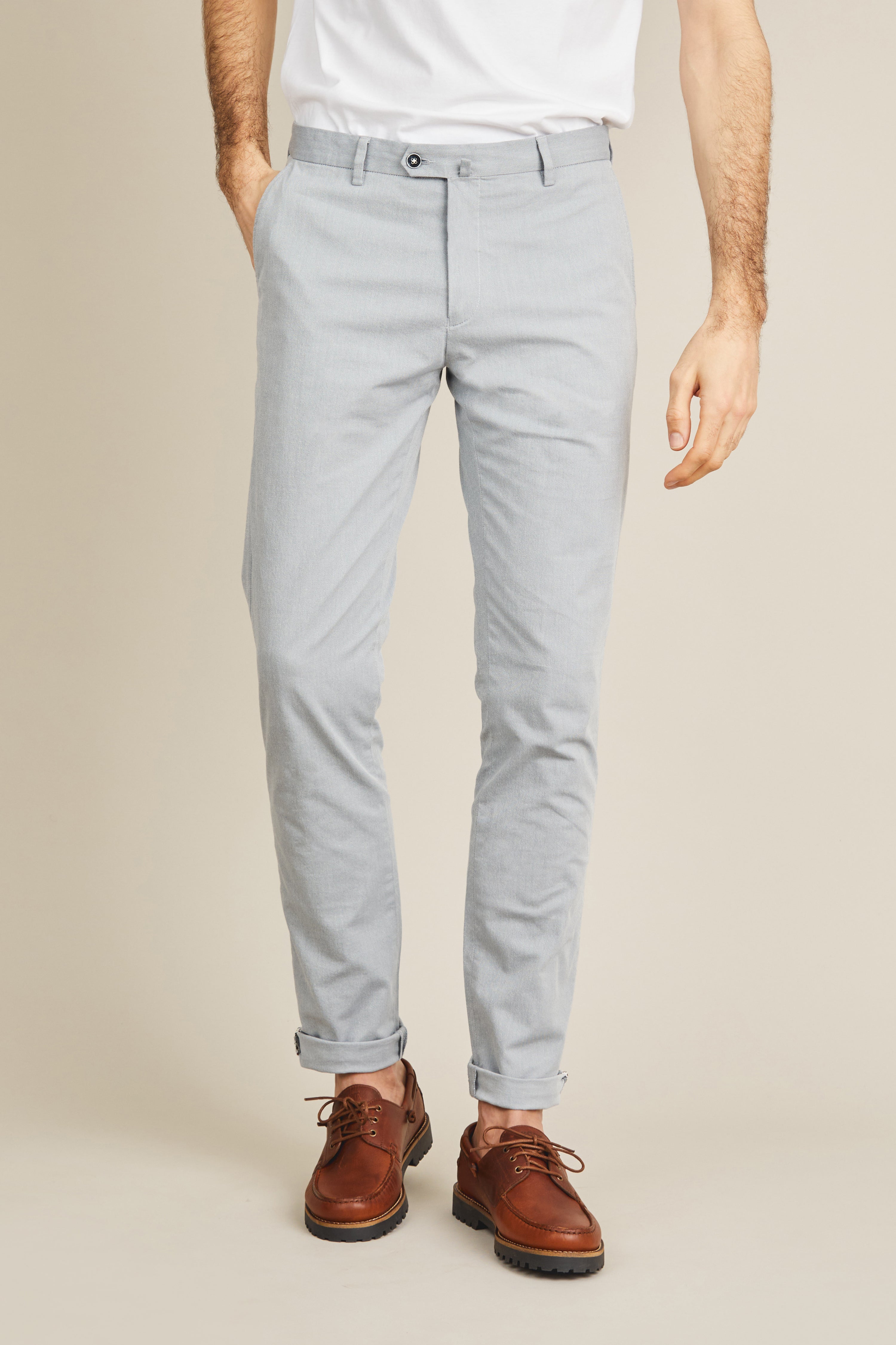 Blue airy chinos