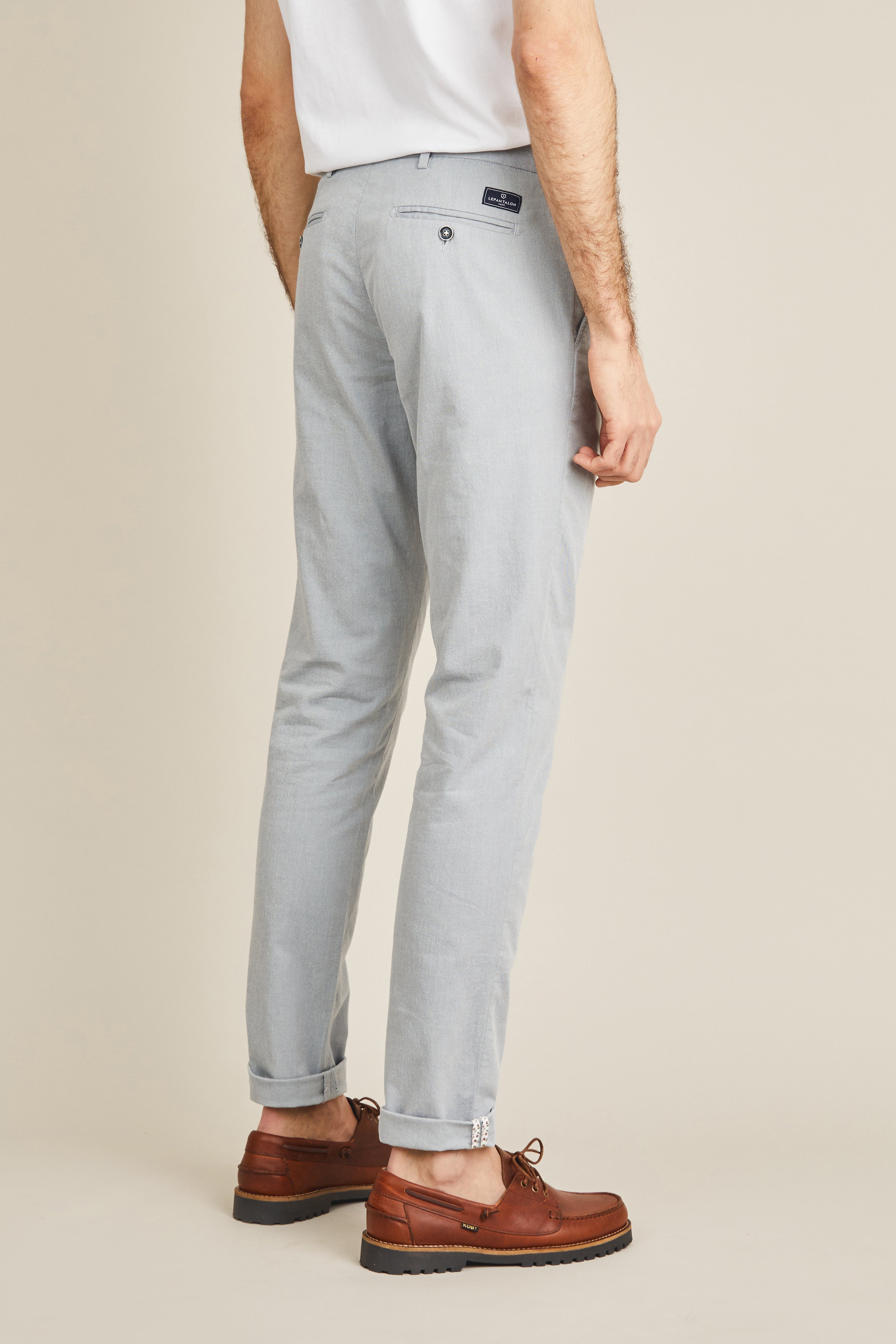 Blue airy chinos